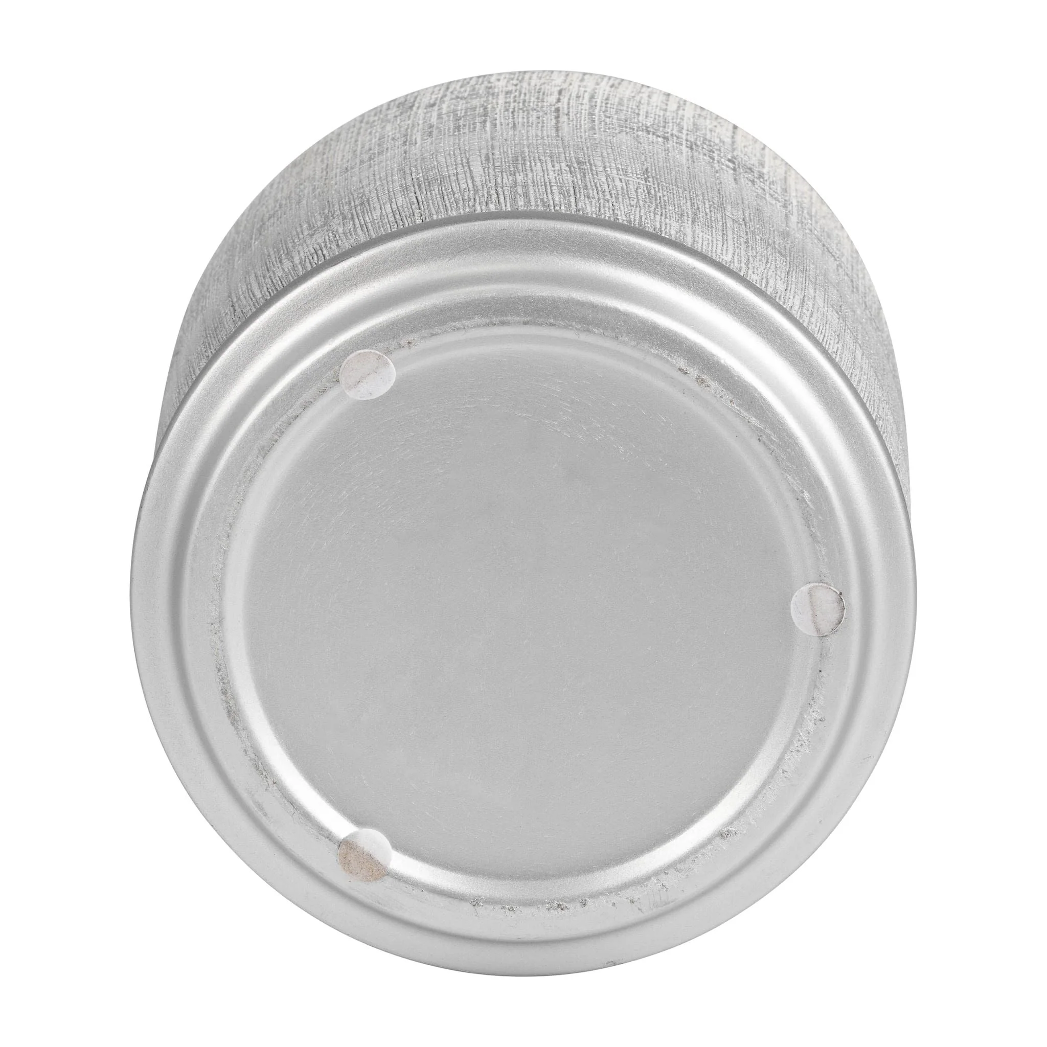 S/2 5/6" Textured Planter With Saucer, Silver - Image 5