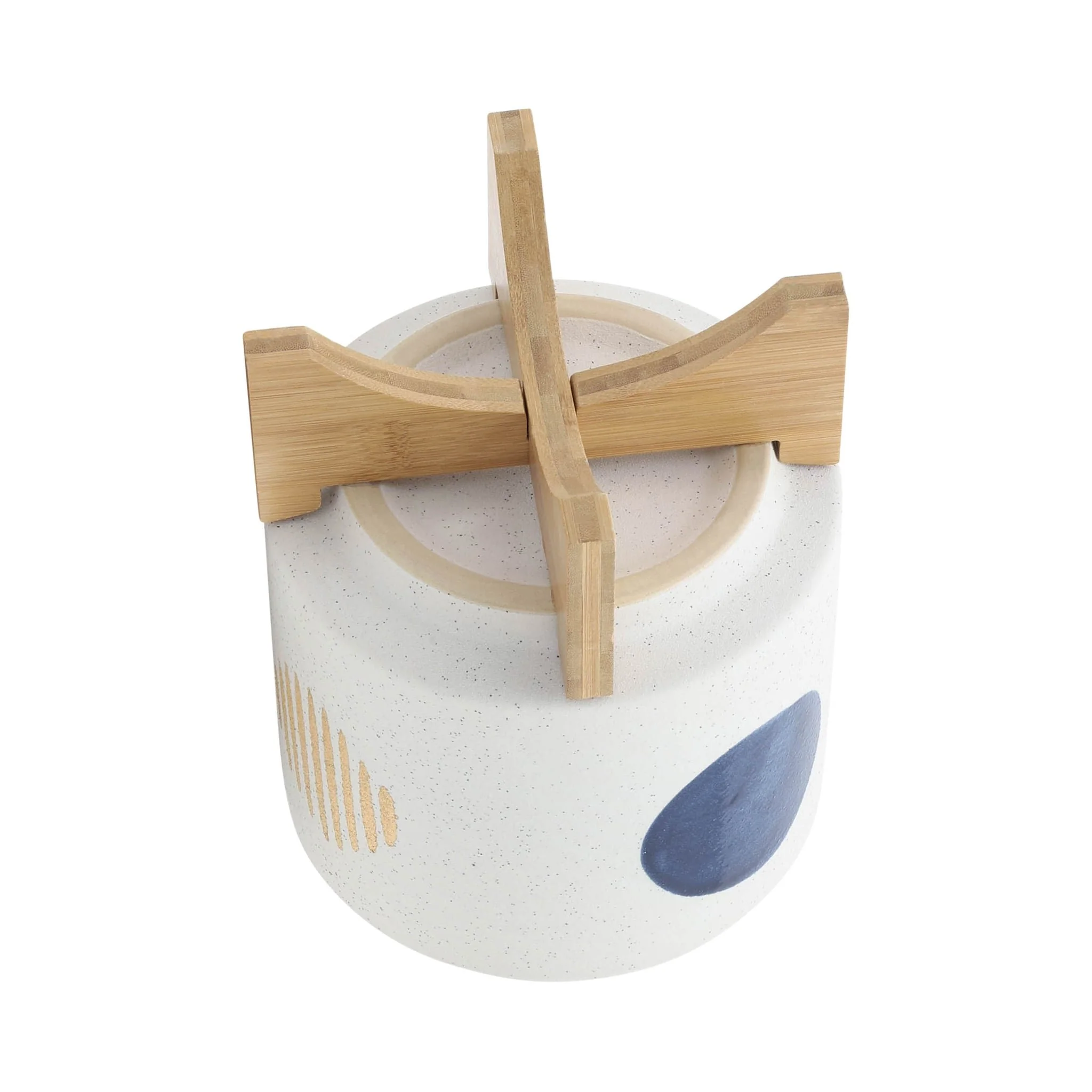 S/2 5/8" Funky Planter W/ Stand, White - Image 6