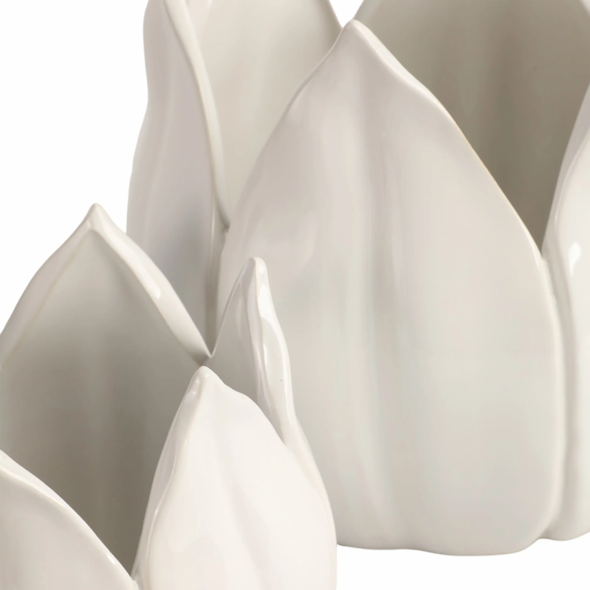 S/2 5/8" Petal Planters, White - Image 4