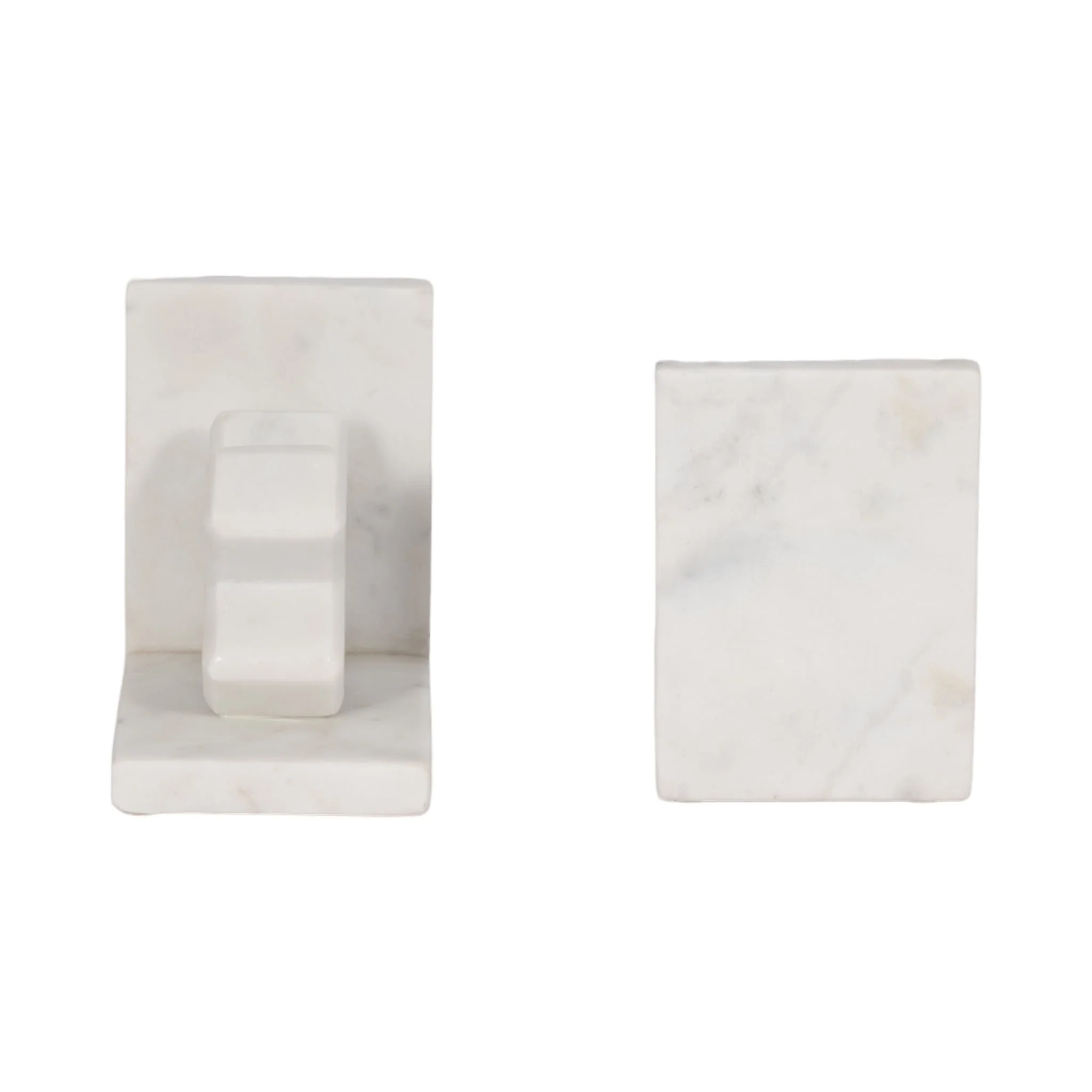 S/2 5" X & O Bookends, White - Image 5