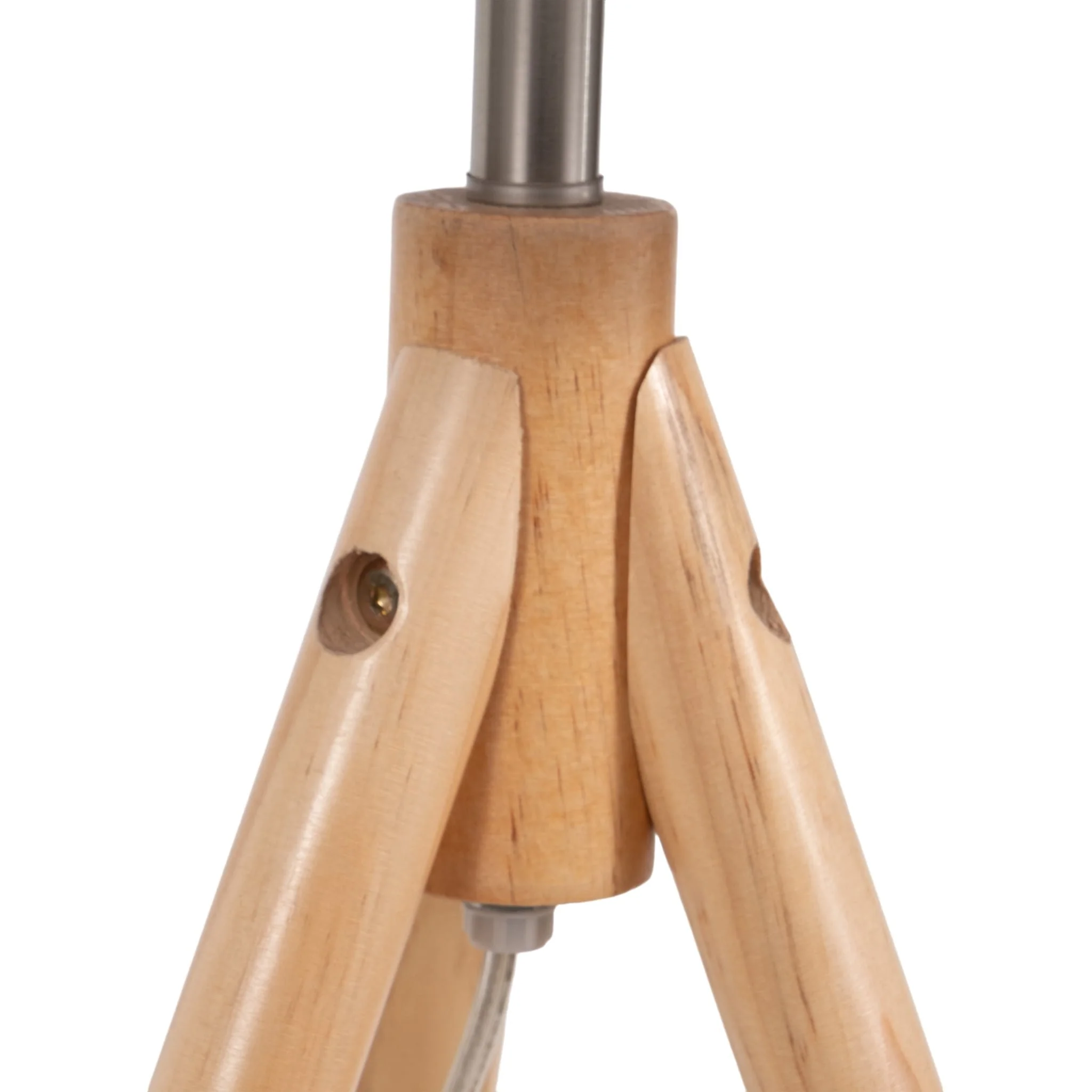 S/2 59/26" Wood Tripod Table&floor Lamps,natural - Image 6