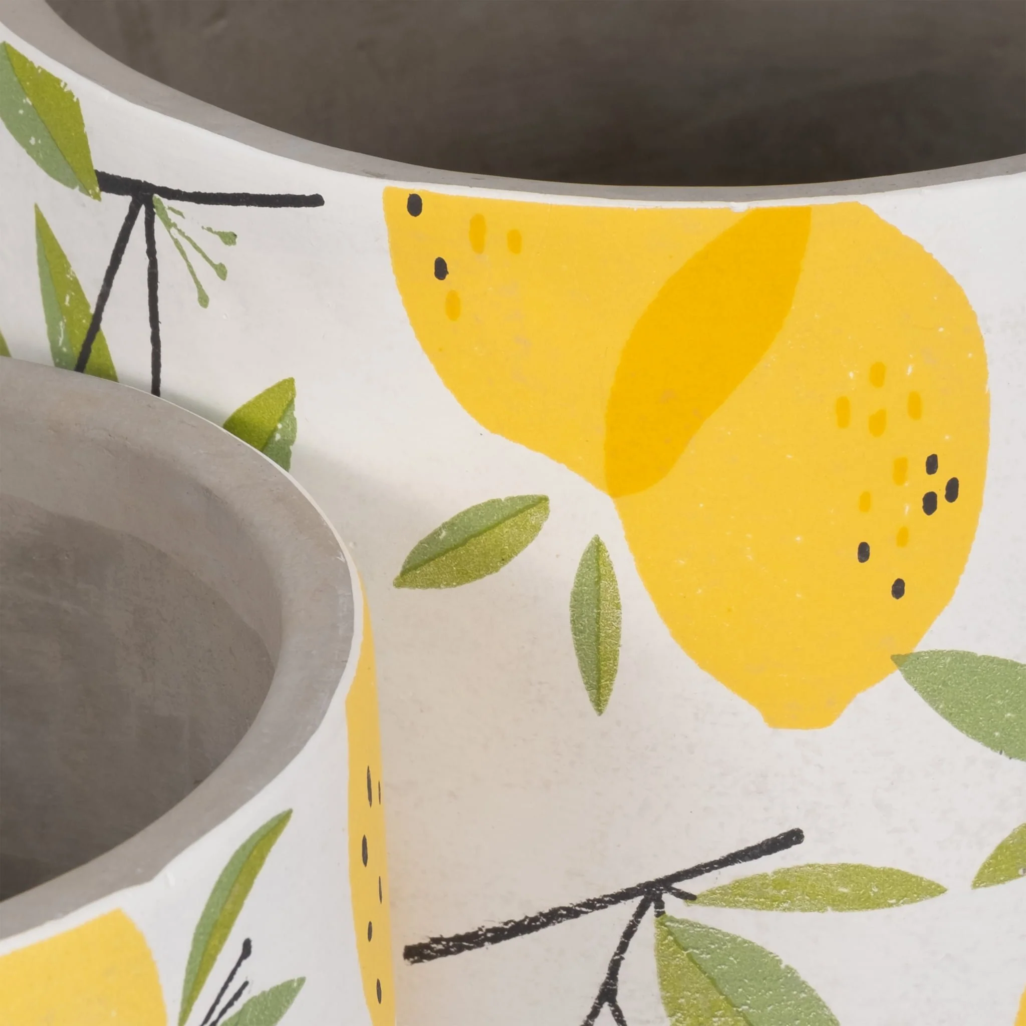 S/2 6/7" Growing Lemons Planter, Multi - Image 4