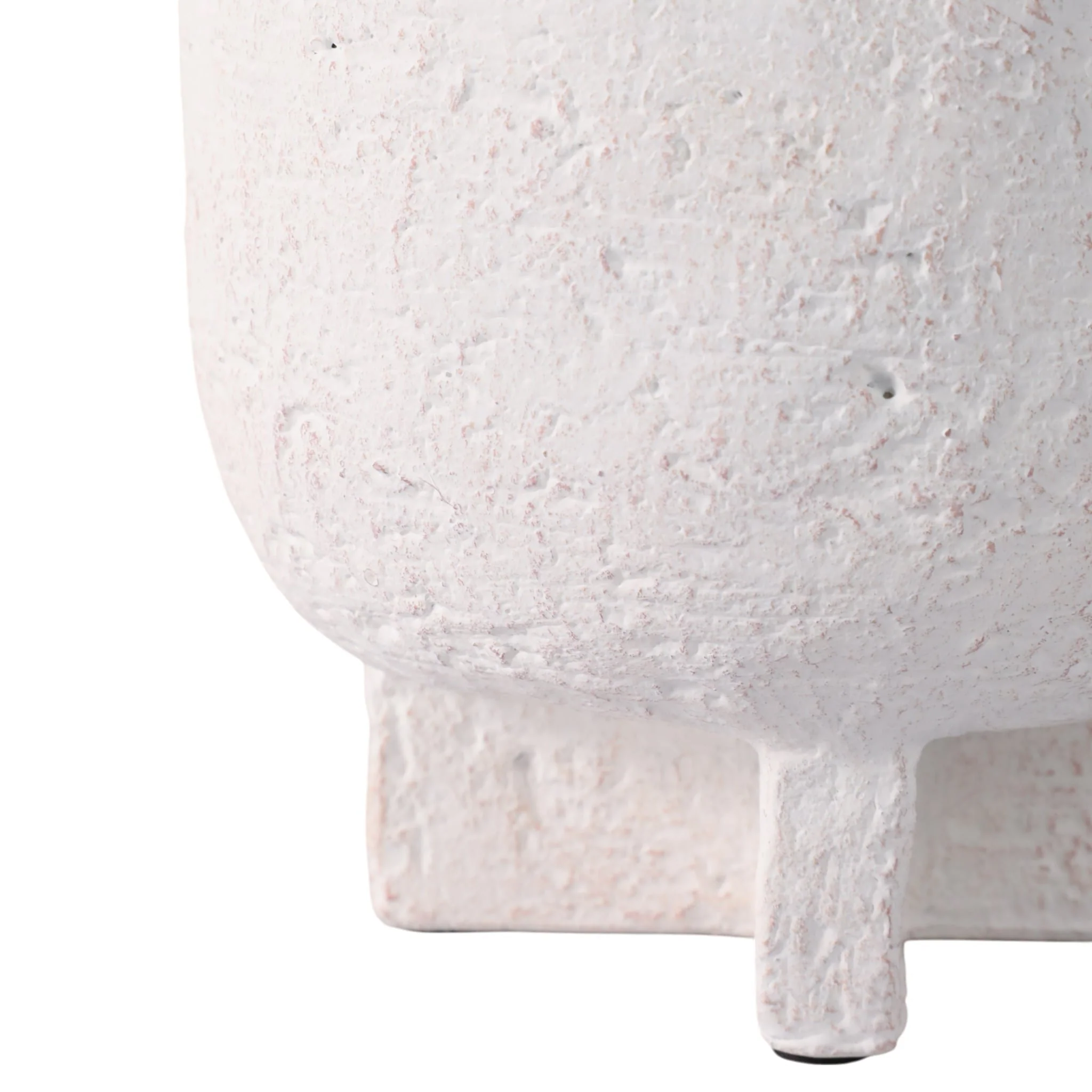 S/2 6/7" Modern Footed Planters, White - Image 4