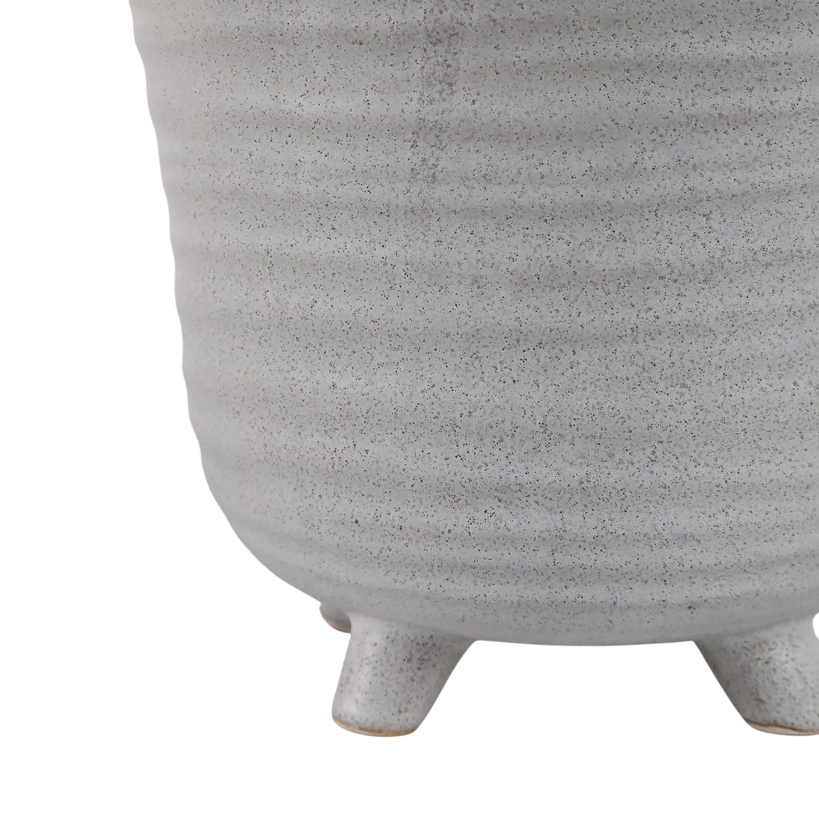 S/2 6/7" Organic Footed Planters, Ivory - Image 6