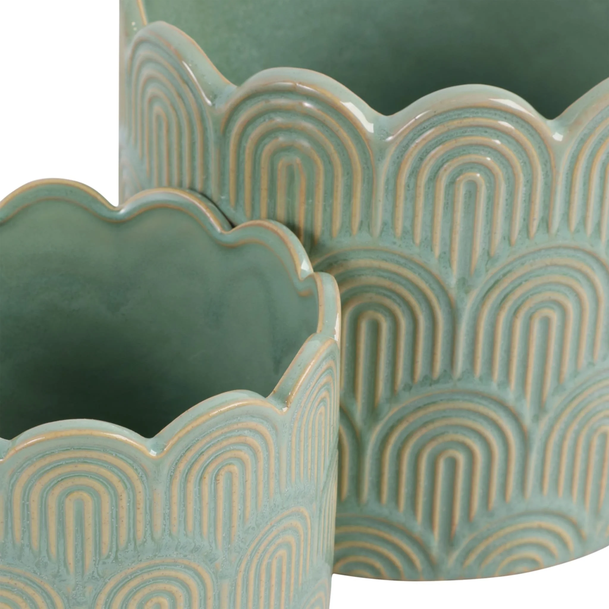 S/2 6/8"  Arch Planters, Sage Green - Image 5