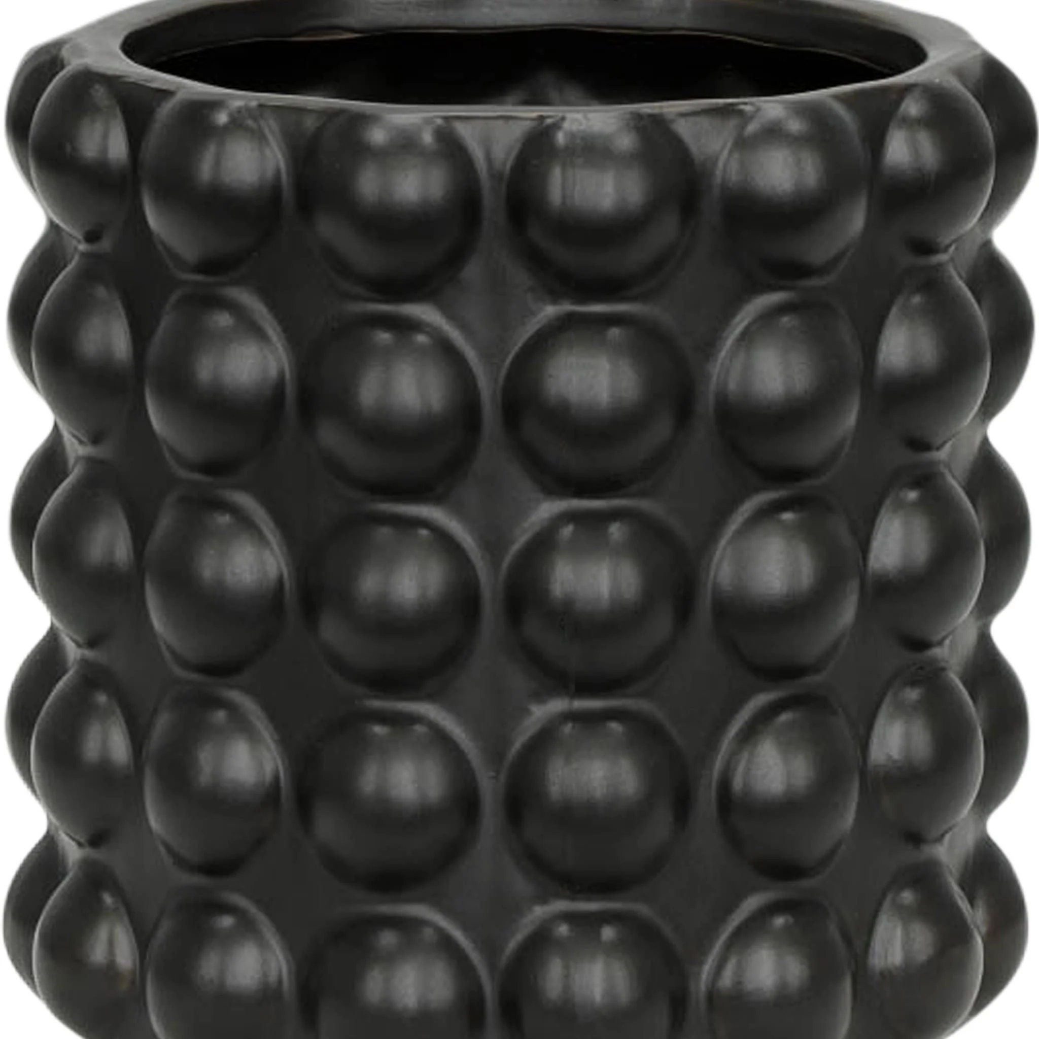 S/2 6/8" Bubble Planters, Matte Black - Image 7