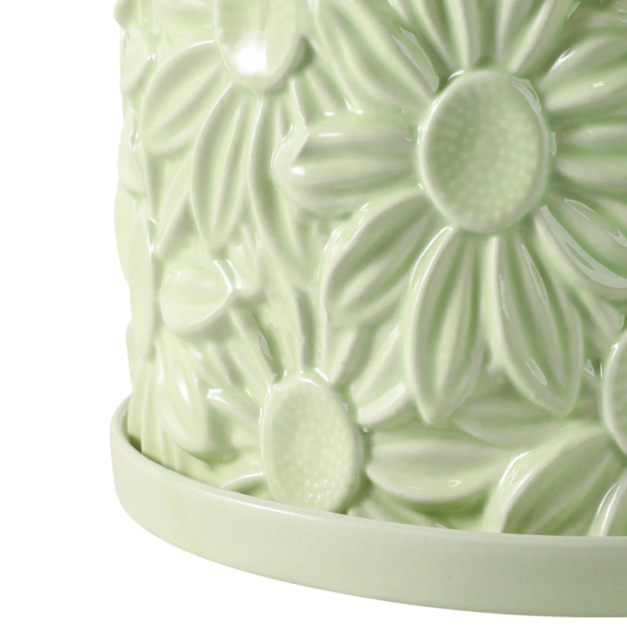 S/2 6/8" Daisy Flower Planter, Green - Image 5