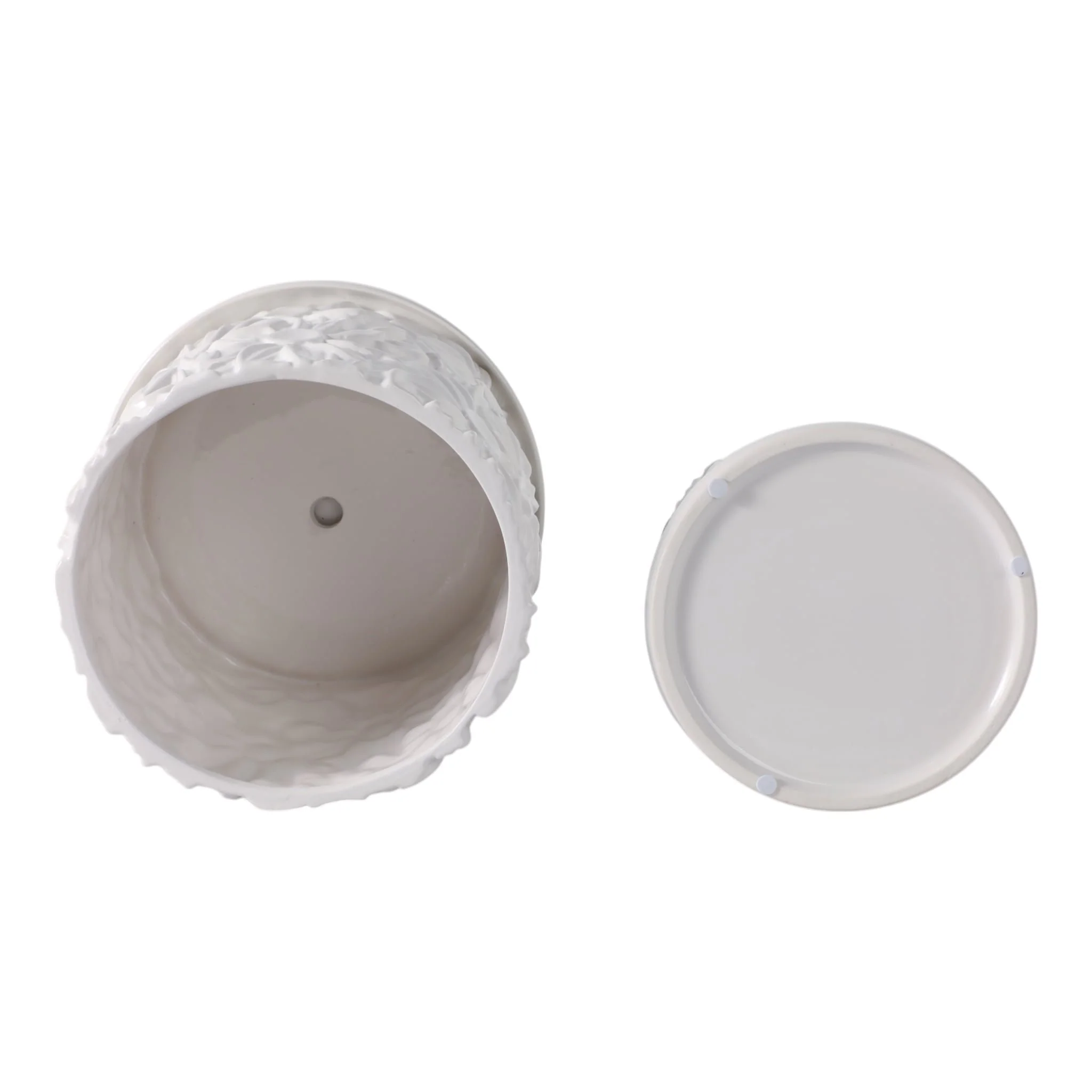S/2 6/8" Daisy Flower Planter, White - Image 7