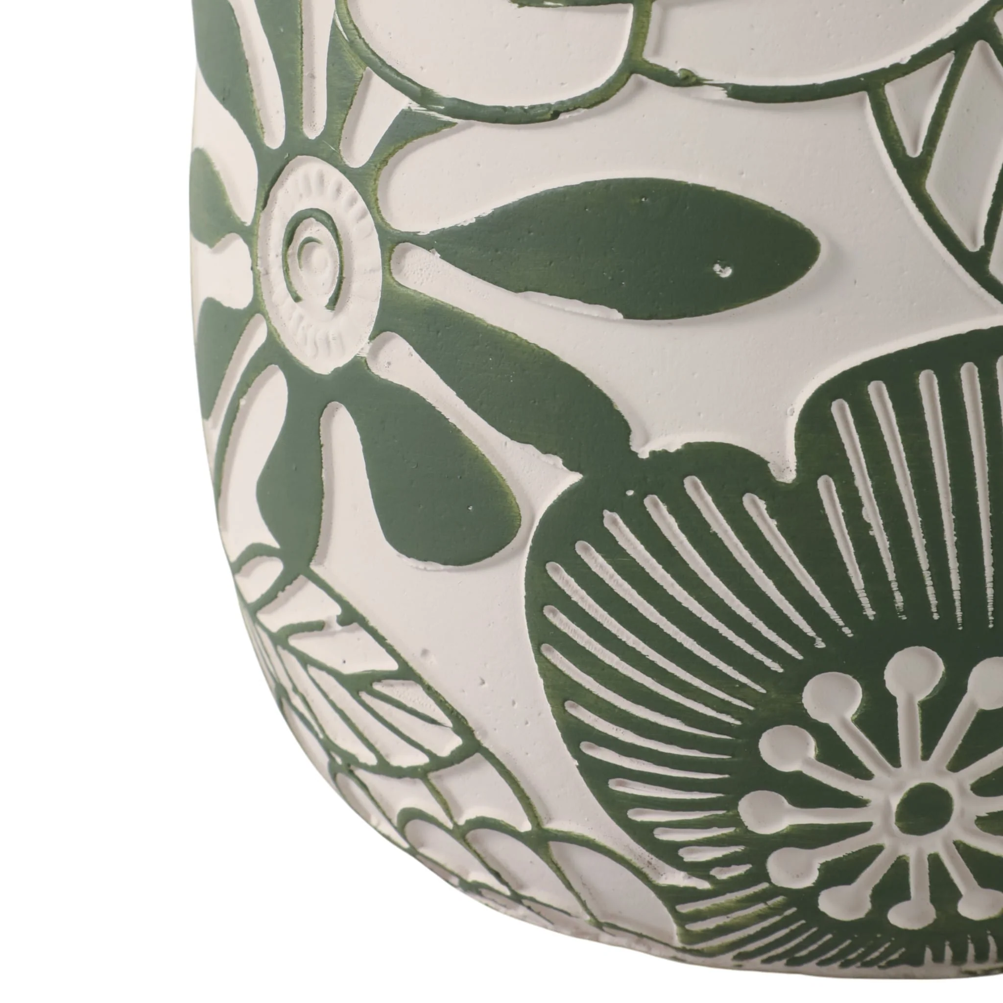 S/2 6/8" Flower Power Planters, White/ Green - Image 4