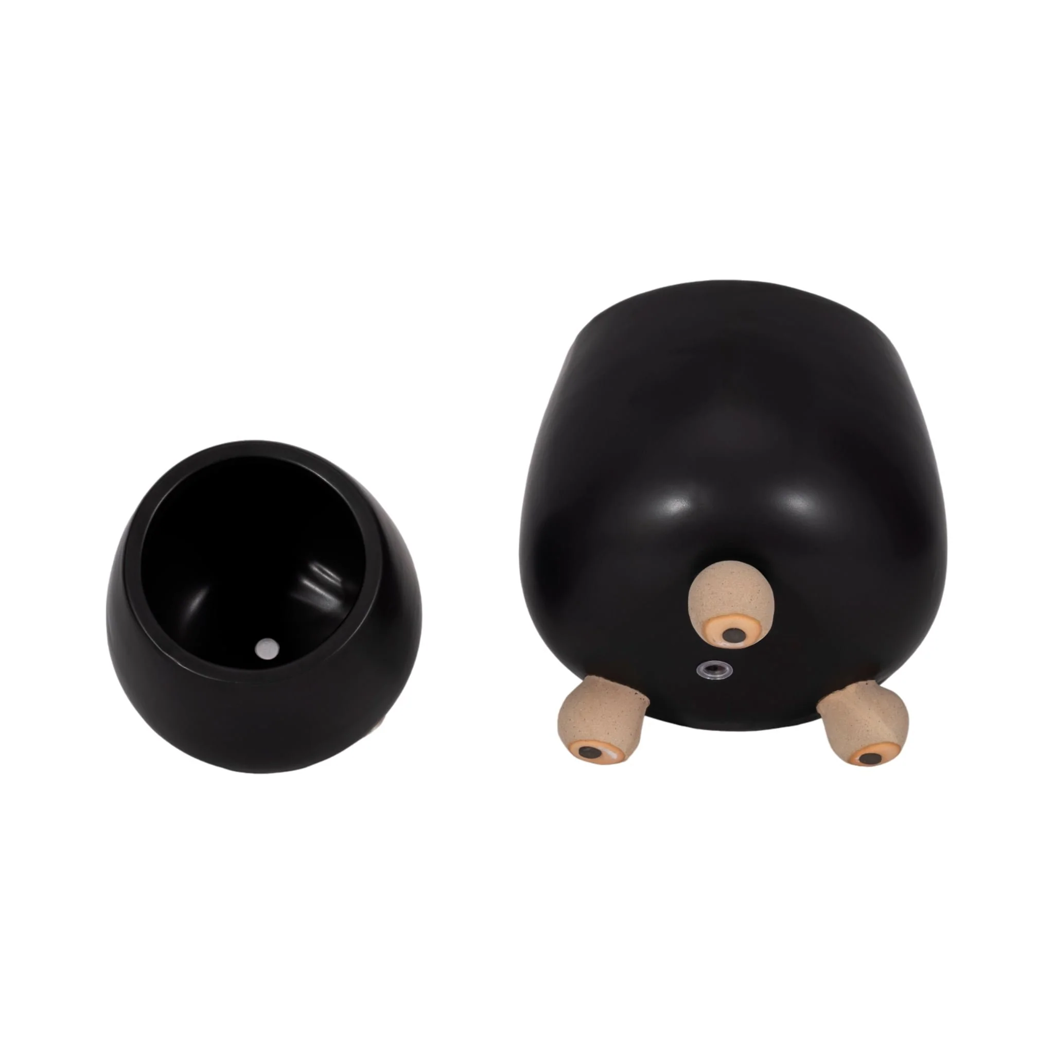 S/2 6/8" Knobby Feet Planters, Black - Image 6