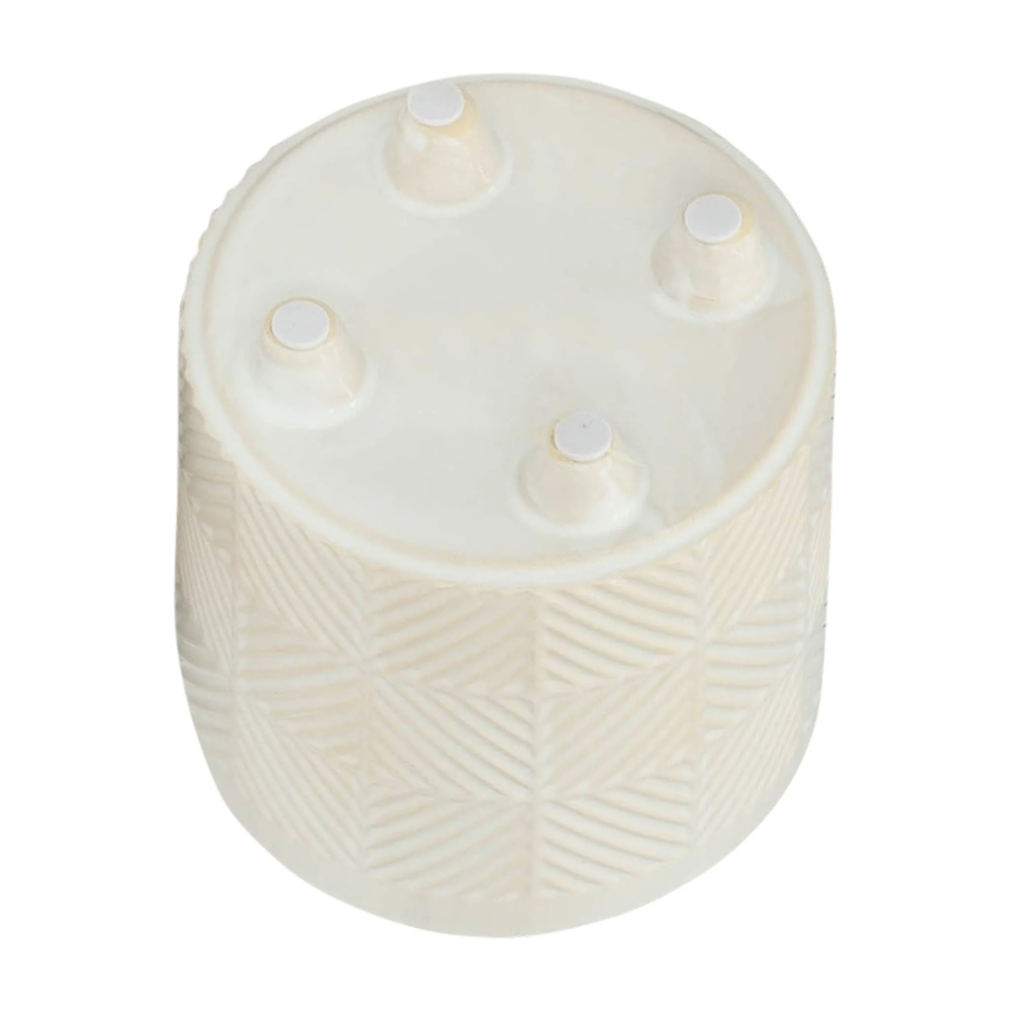 S/2 6/8" Textured Planters, Shiny White - Image 5