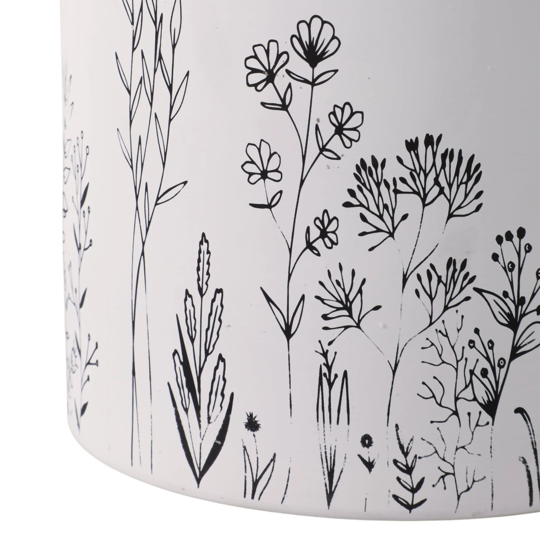 S/2 6/8" Wildflower Field Planters, White/navy - Image 2