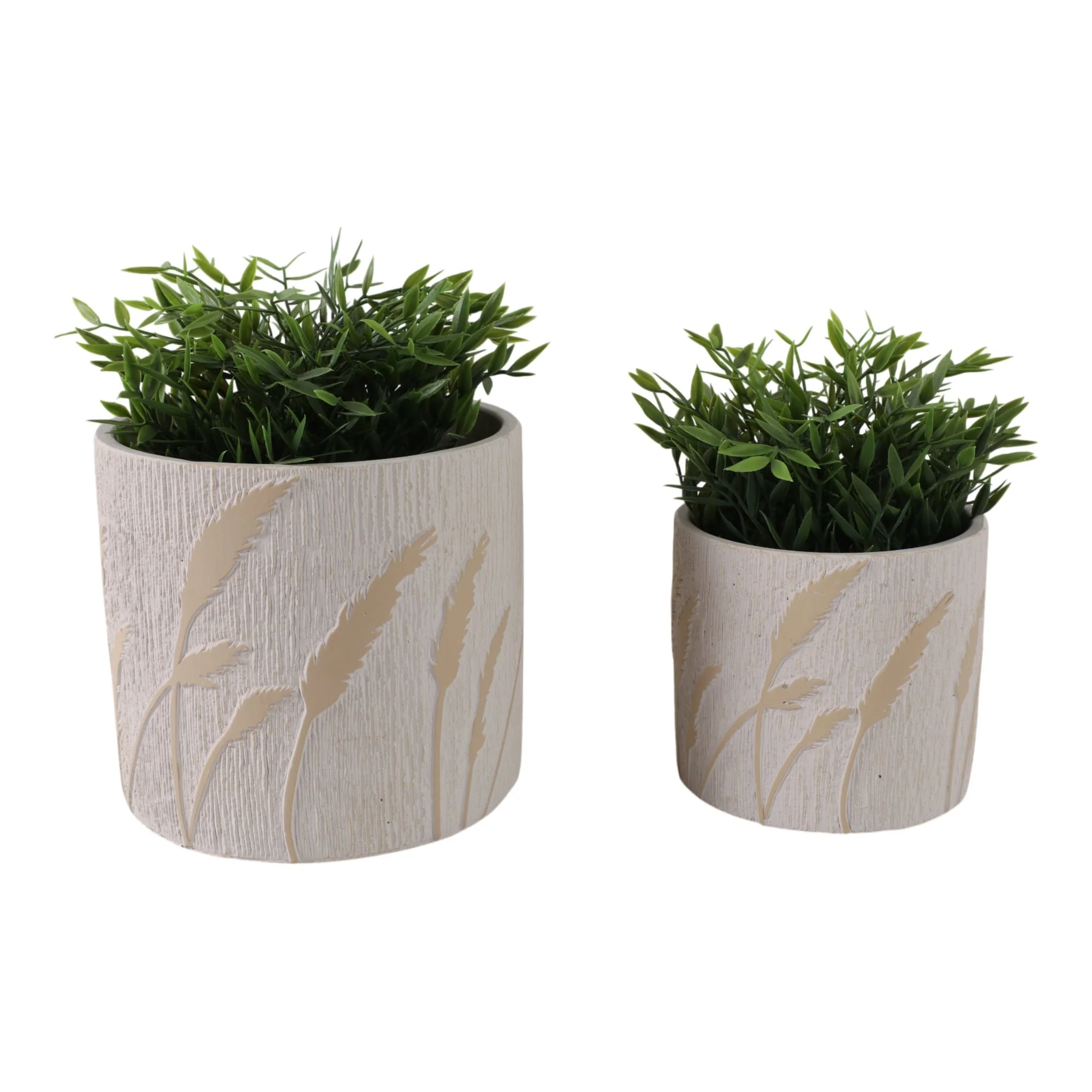 S/2 6/8" Wispy Wildflowers Planters, Ivory - Image 2