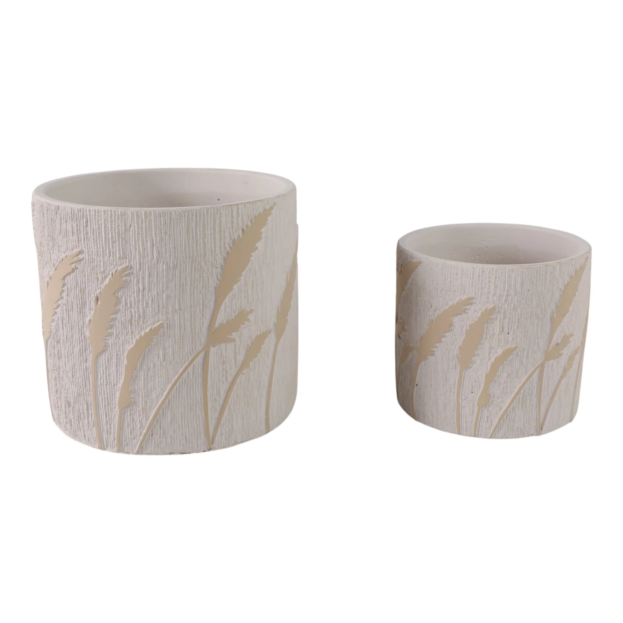 S/2 6/8" Wispy Wildflowers Planters, Ivory - Image 3