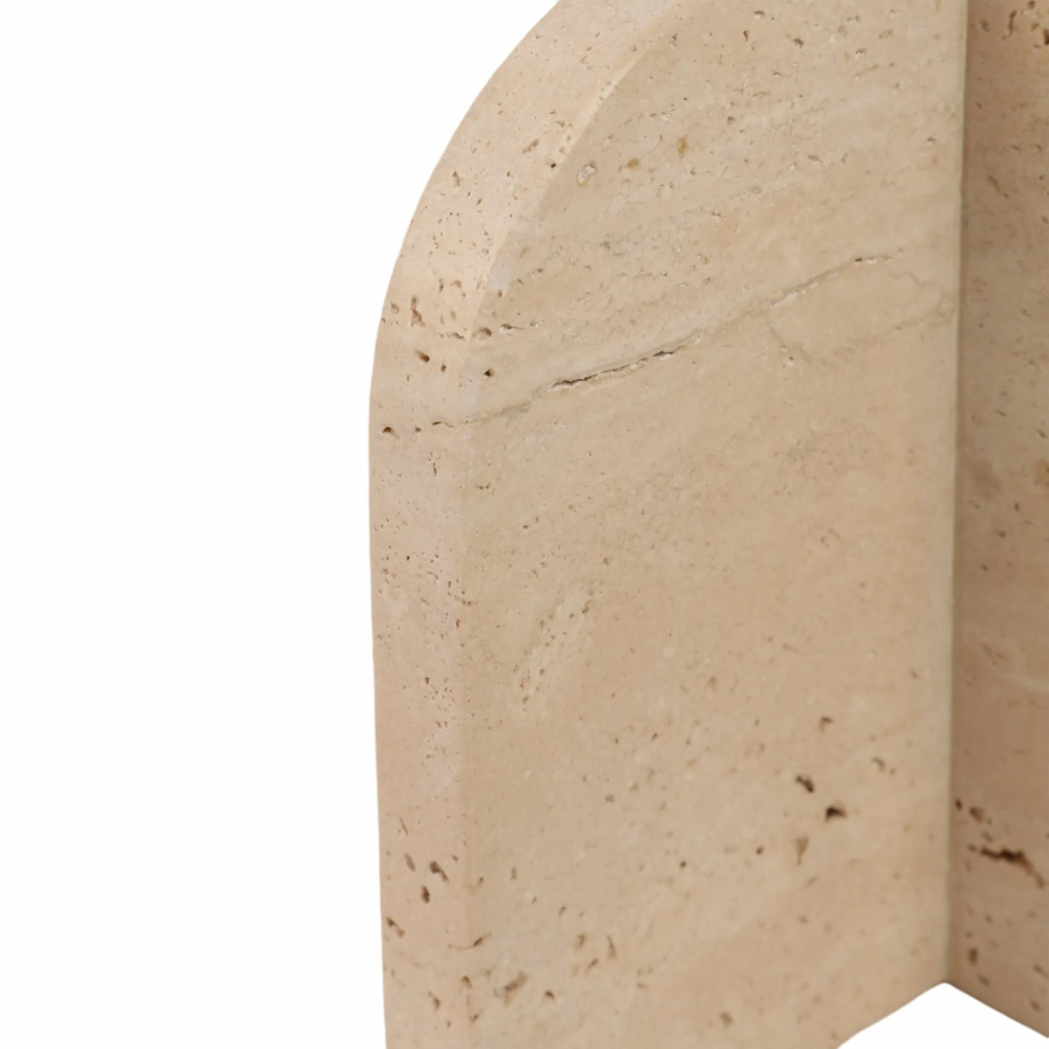 S/2 6" Arched Travertine Bookends, Tan - Image 4