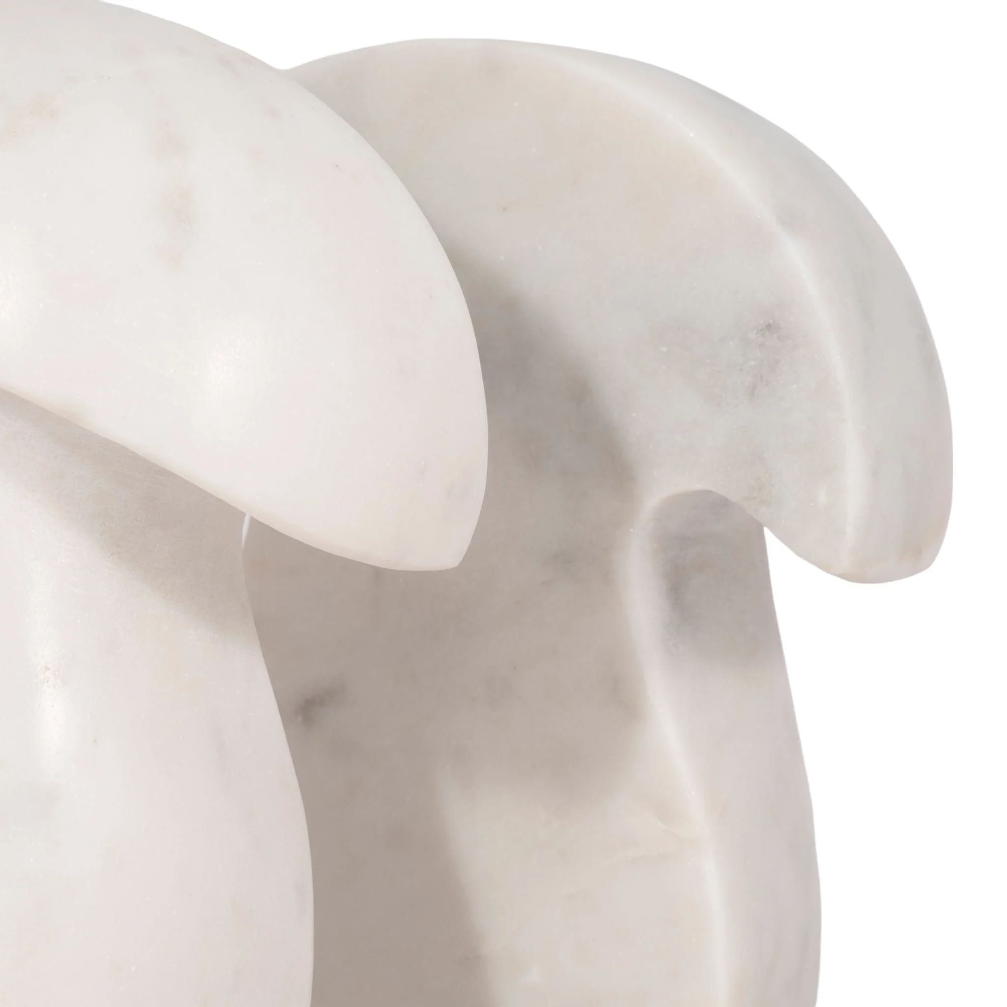 S/2 6" Marble Mushroom Bookends, White - Image 4