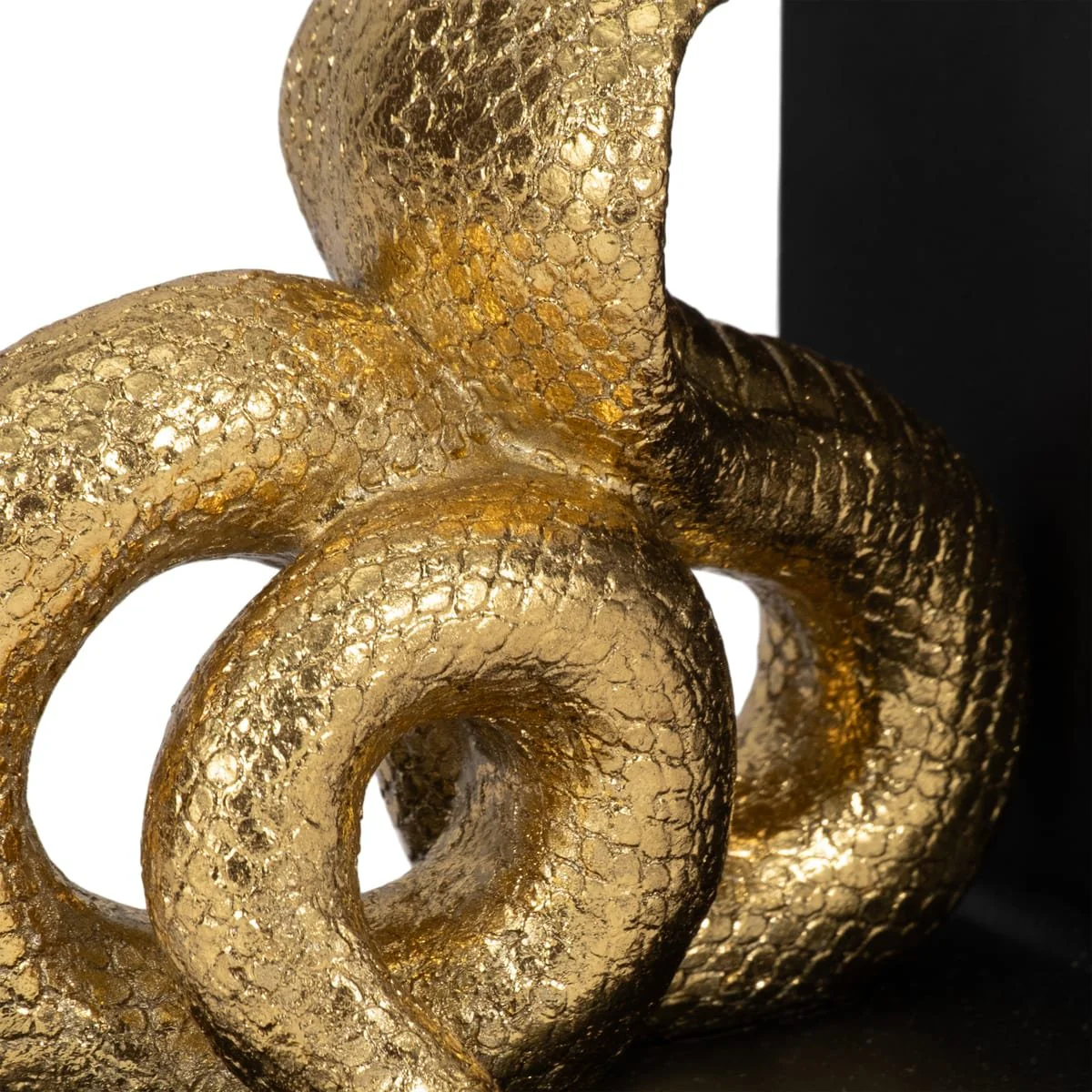 S/2 6" Snake Bookends, Gold/black - Image 4