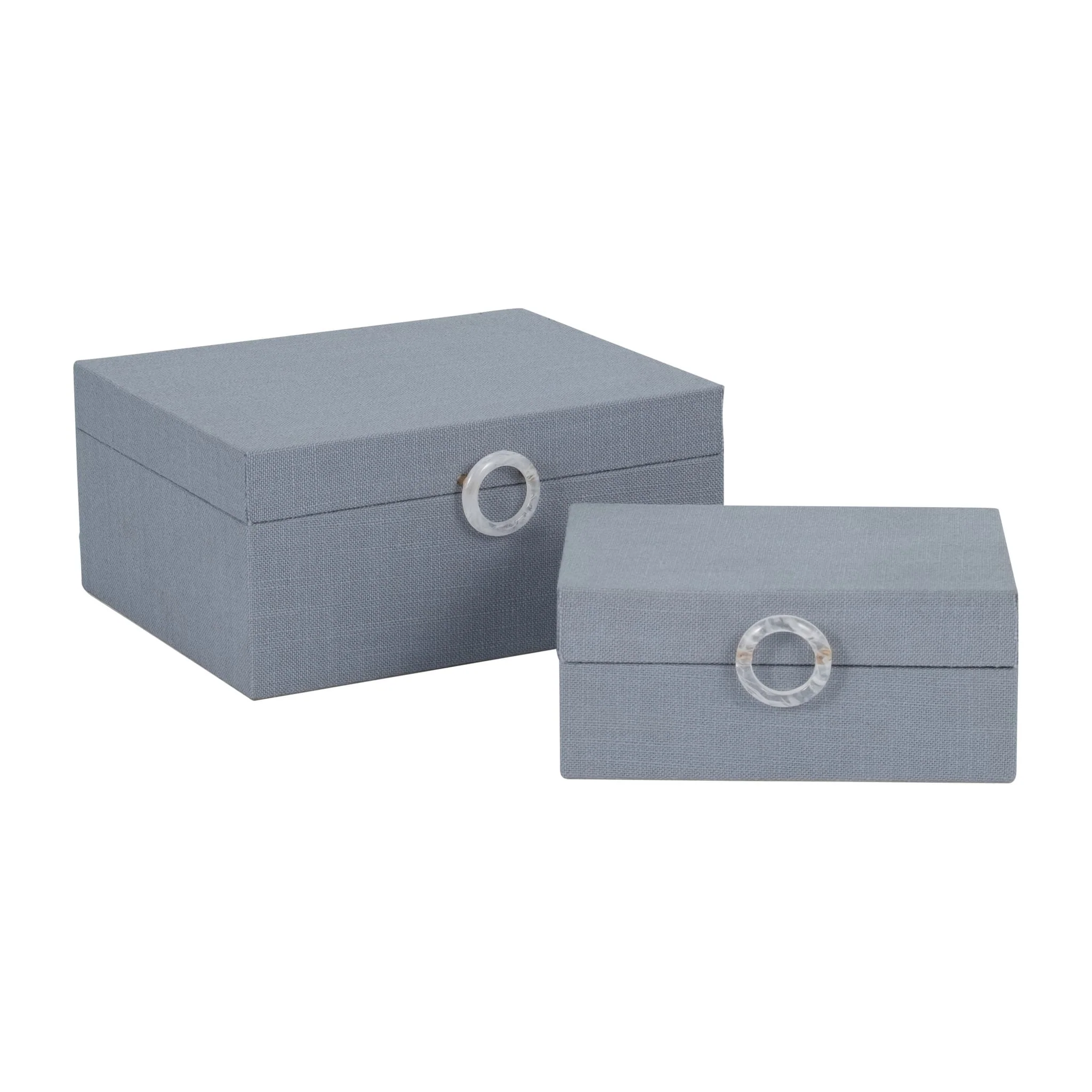 S/2 7/9" Box W/ Ring Detail, Denim Blue - Image 4