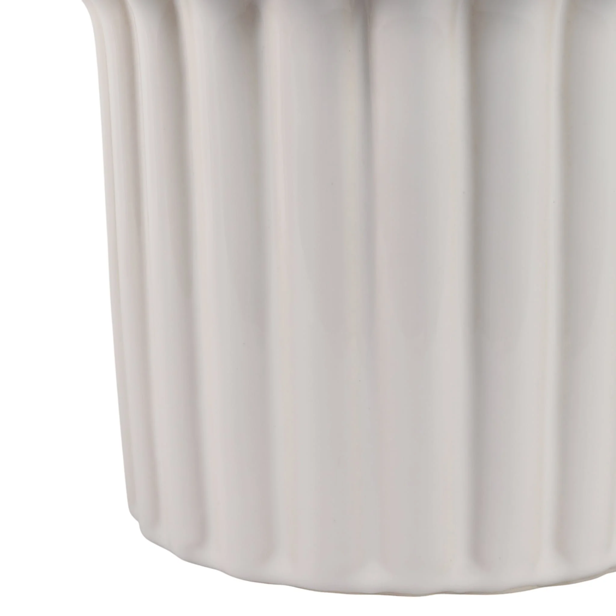 S/2 7/9" Fluted Planters, Ivory - Image 5