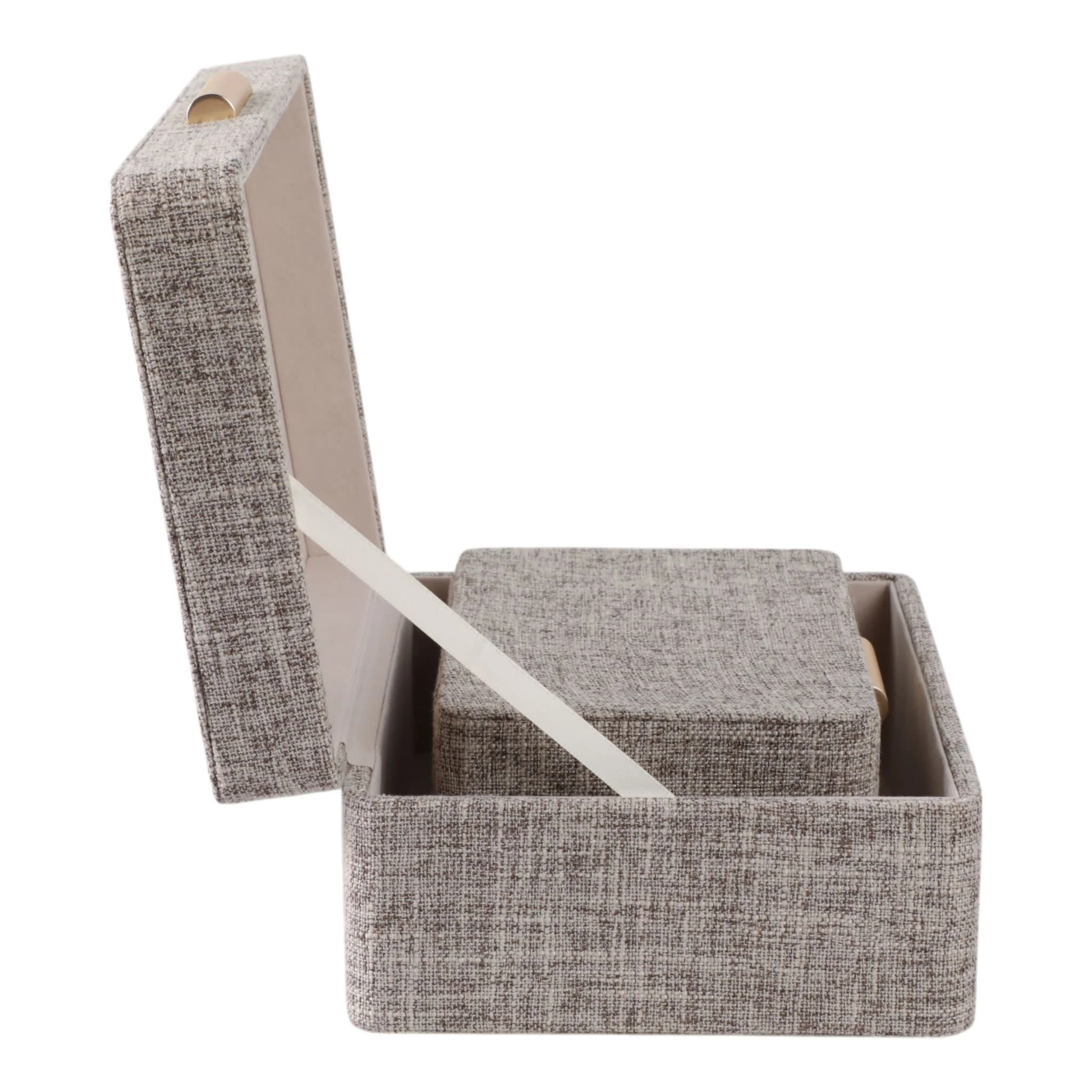S/2 7/9" Rounded Corner Boxes, Brown - Image 2