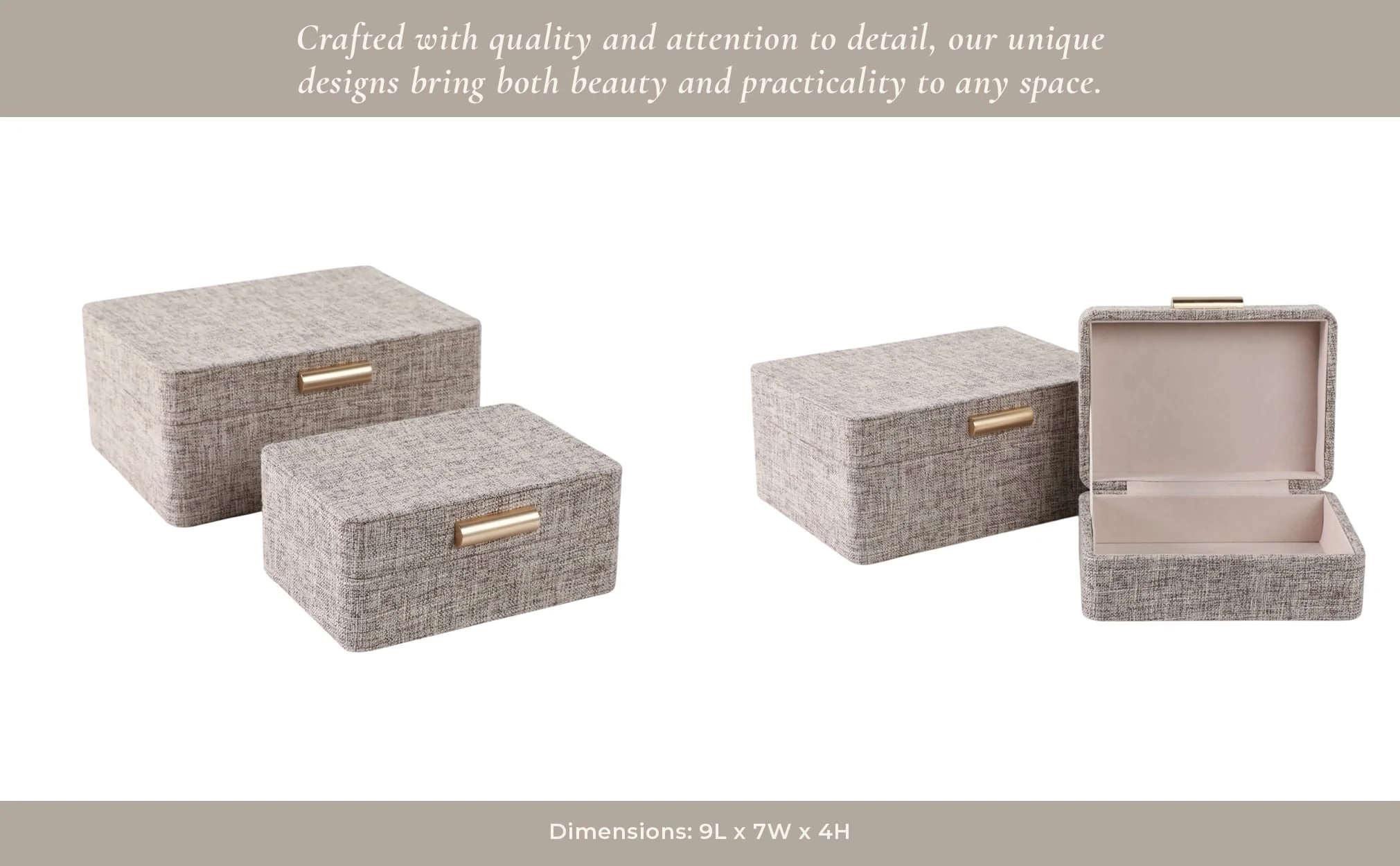 S/2 7/9" Rounded Corner Boxes, Brown - Image 8
