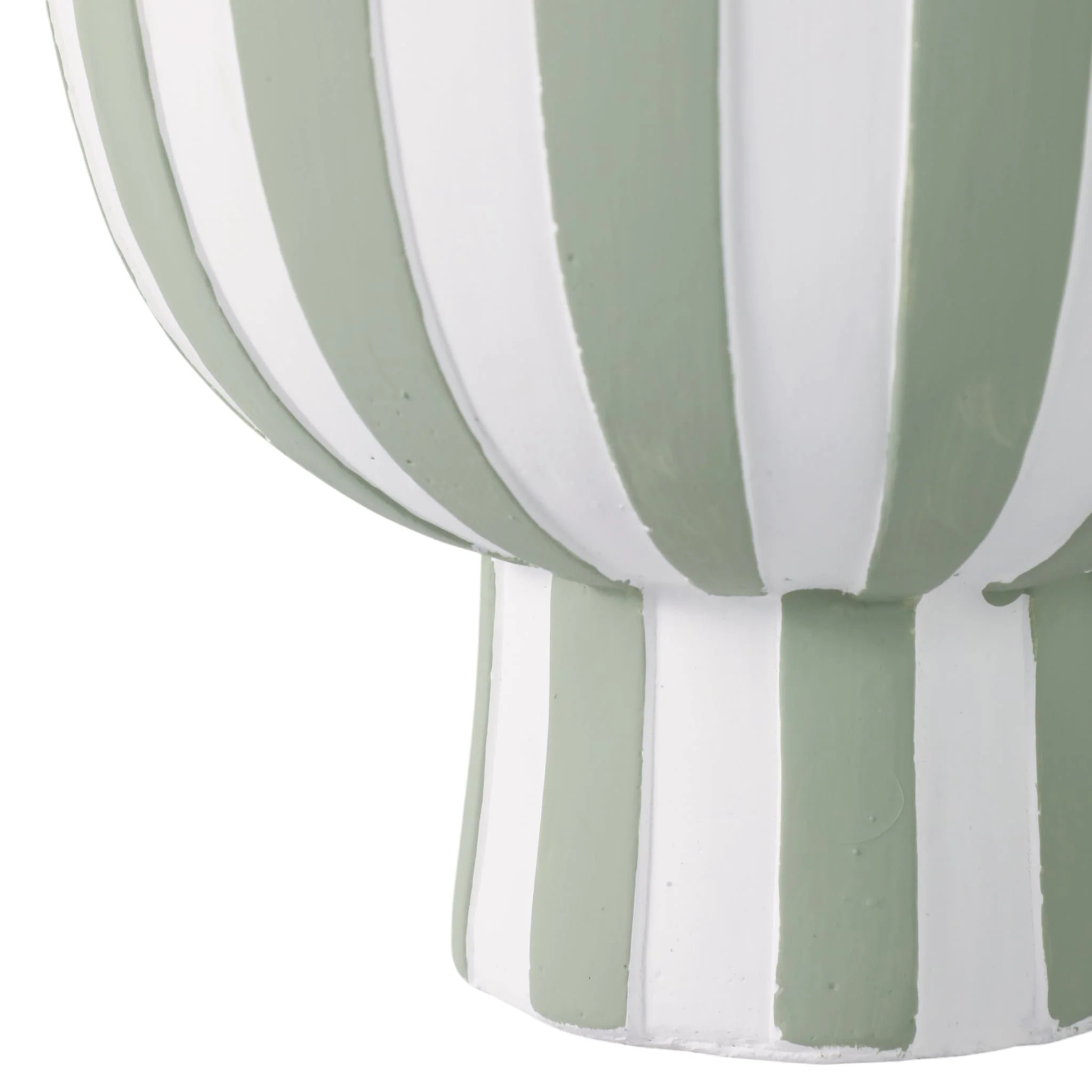 S/2 7/9" Scallop Edge Striped Planters, Green/whit - Image 4