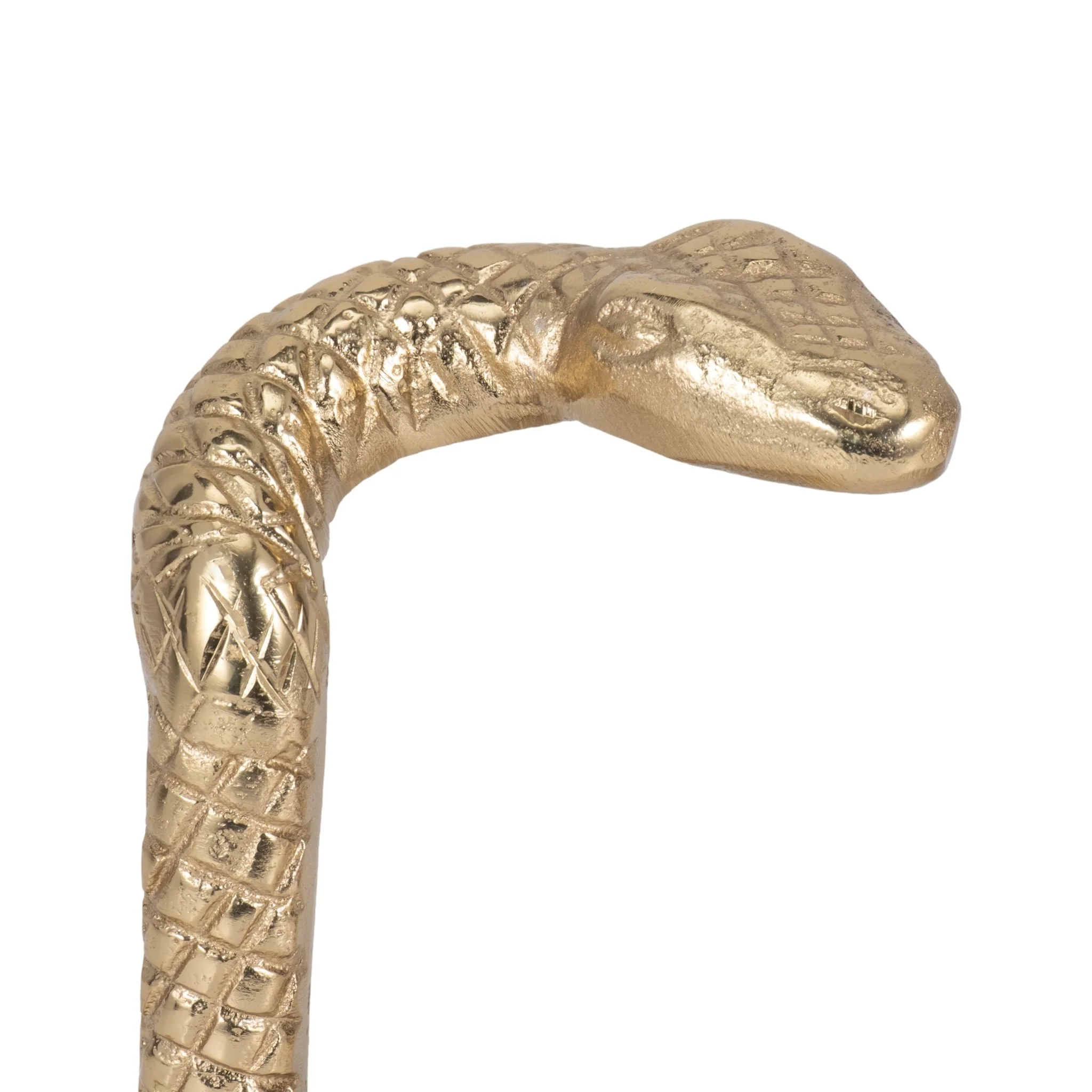 S/2 7" Snake Bookends, Gold - Image 4