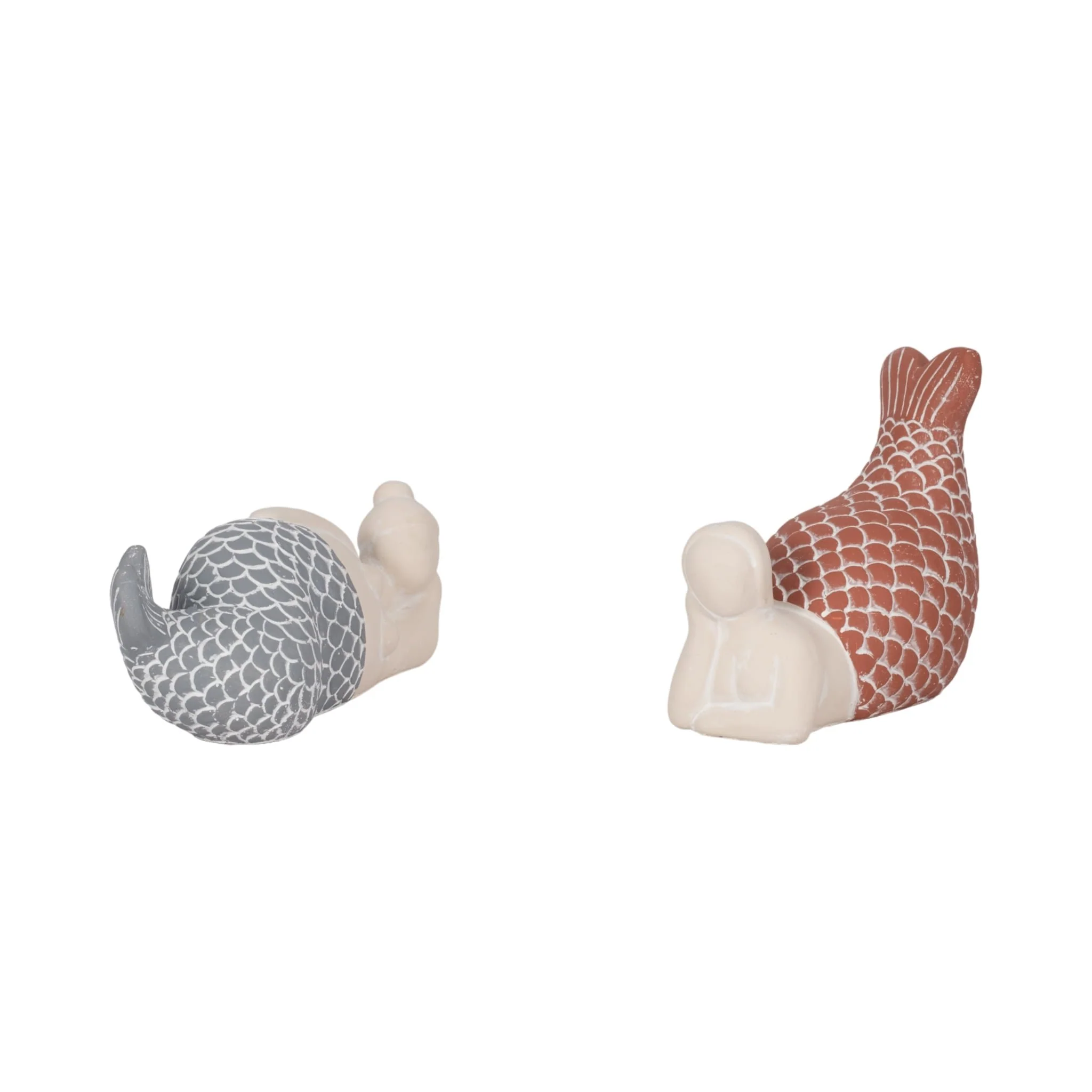 S/2 7" Sunning Mermaids, Blue/red - Image 2