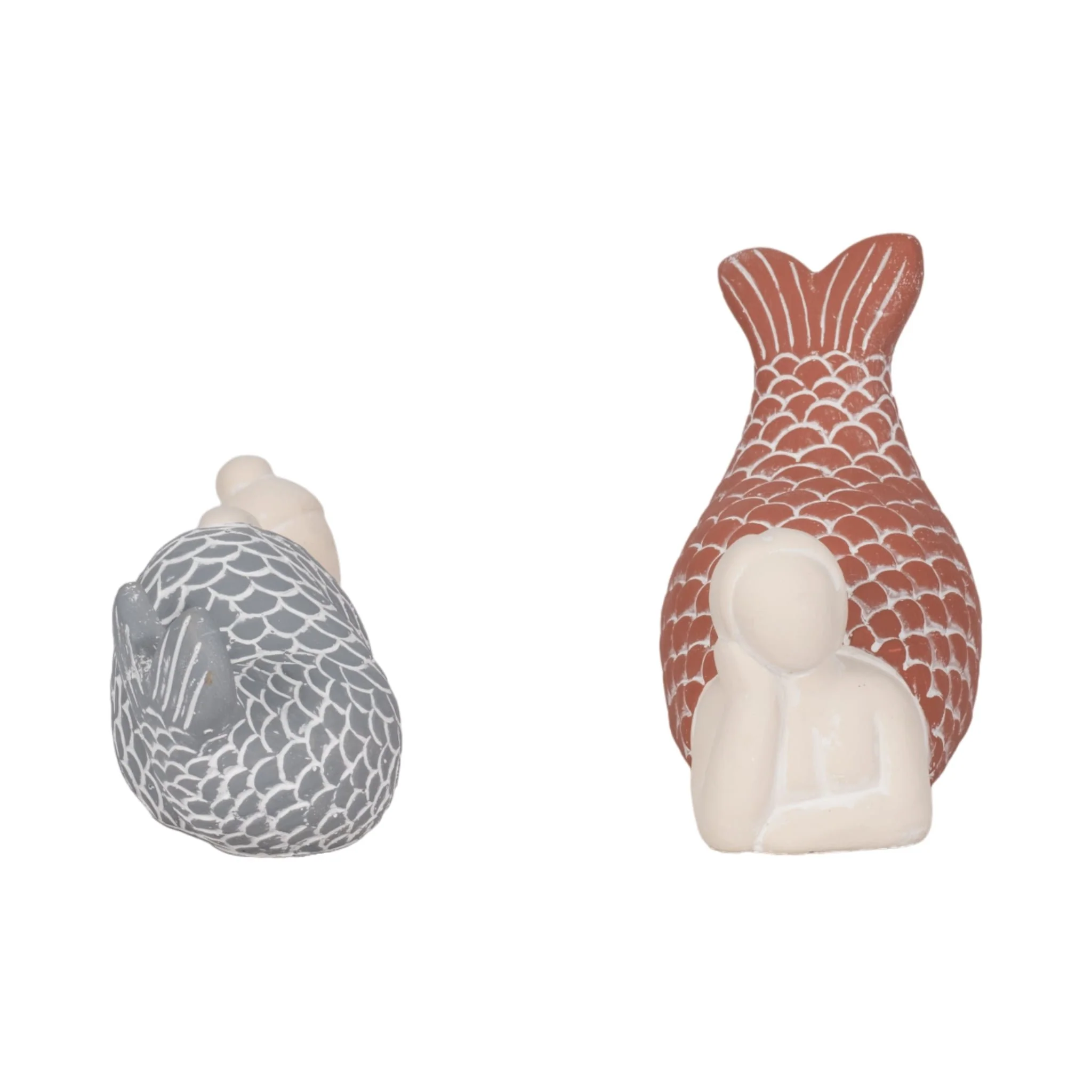 S/2 7" Sunning Mermaids, Blue/red - Image 3