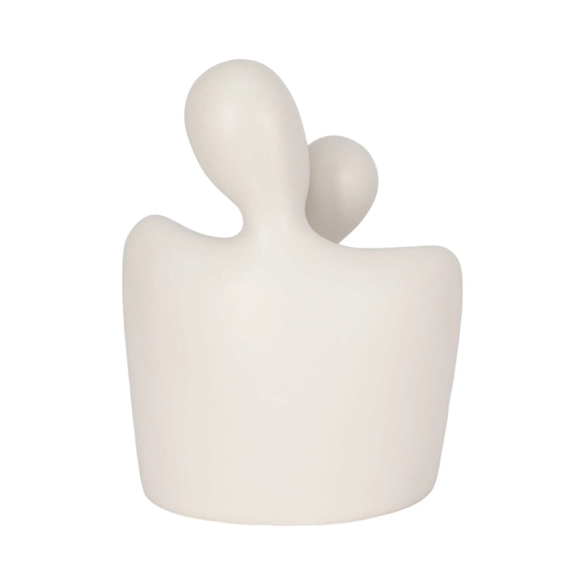S/2 8/10" Textured Abstract Figures, White - Image 4