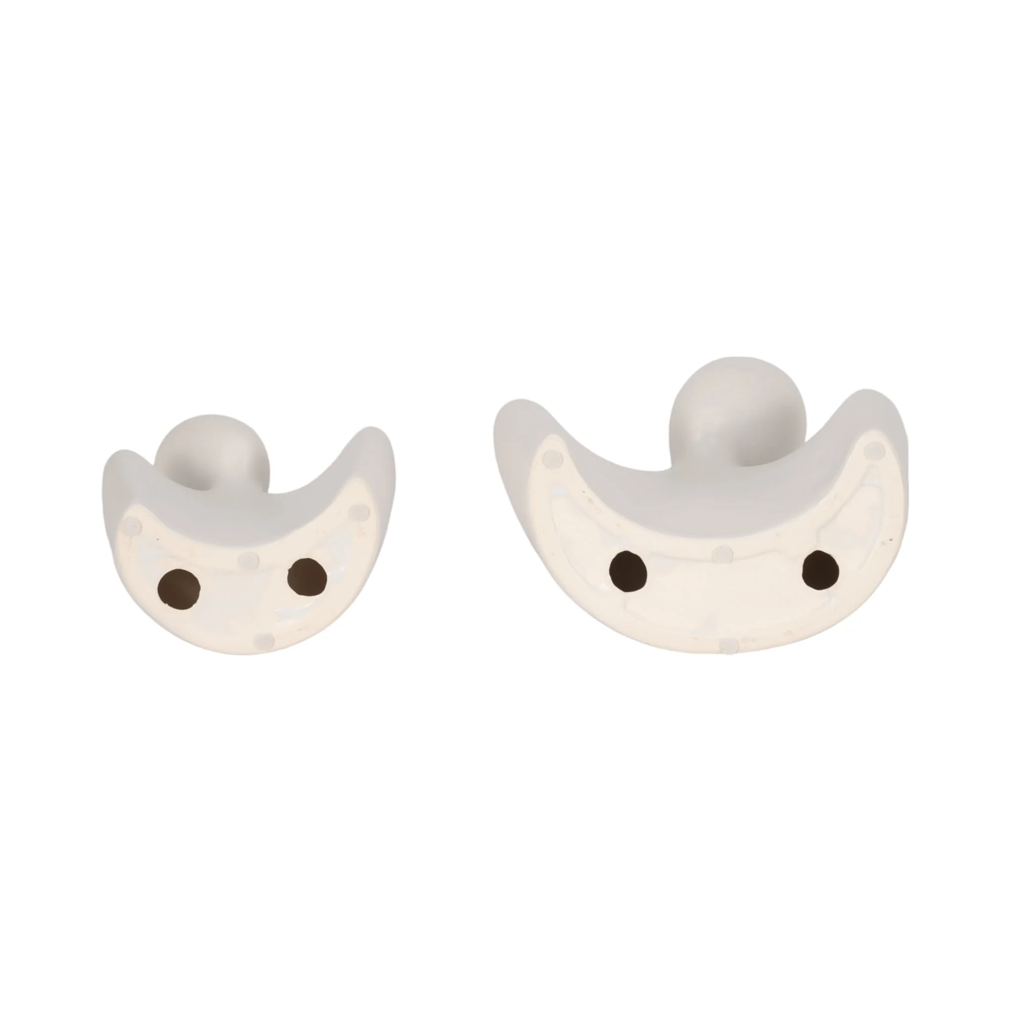 S/2 8/10" Textured Abstract Figures, White - Image 8