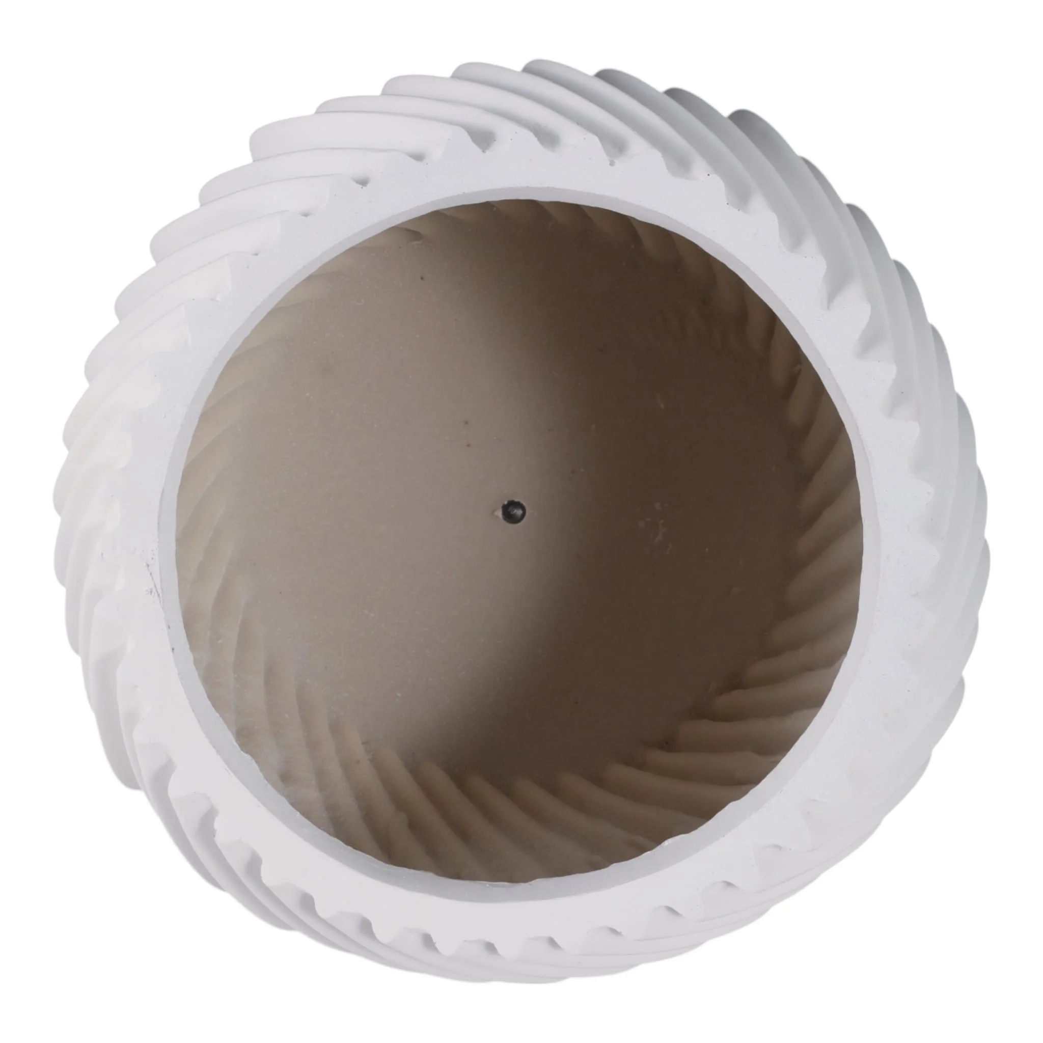 S/2 8/12" Curvy Lines Rounded Planter, White - Image 5