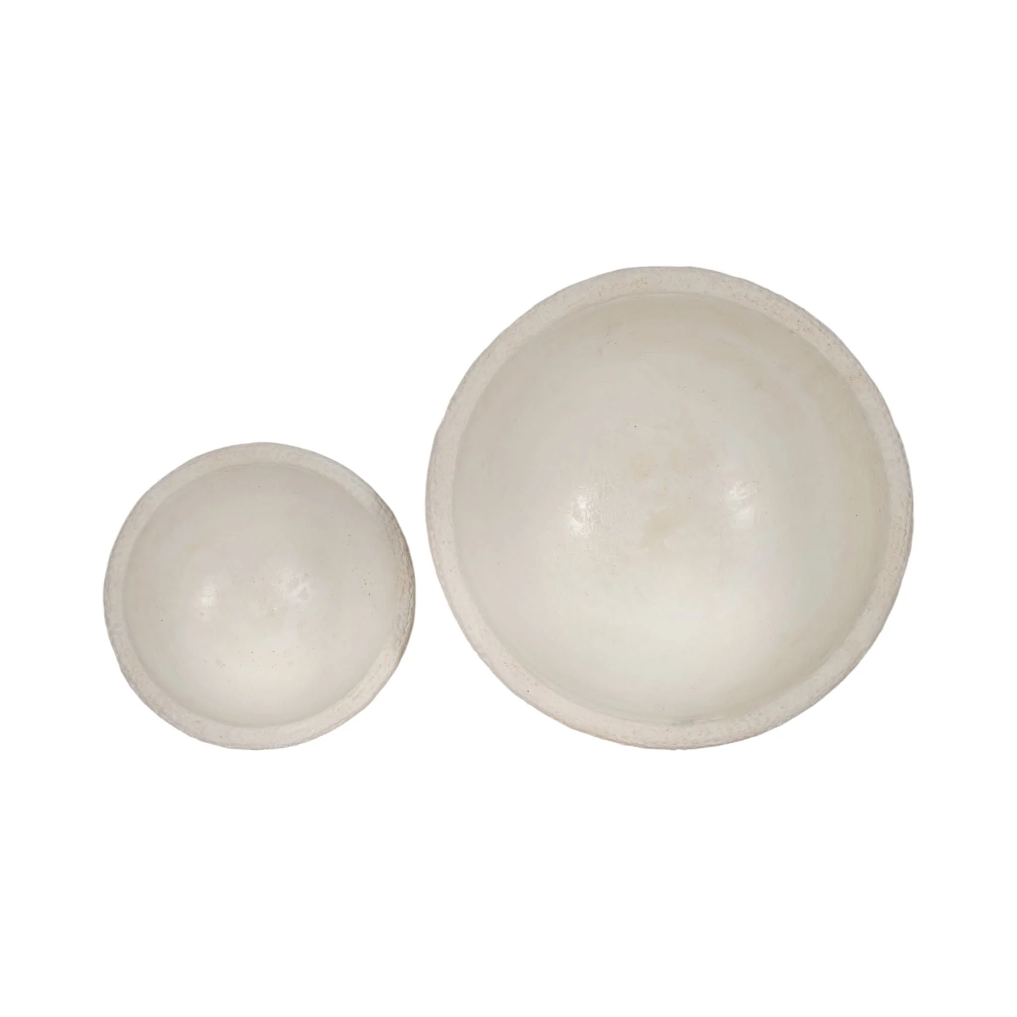 S/2 8/12" Textured Knobby Knot Bowls, White - Image 5