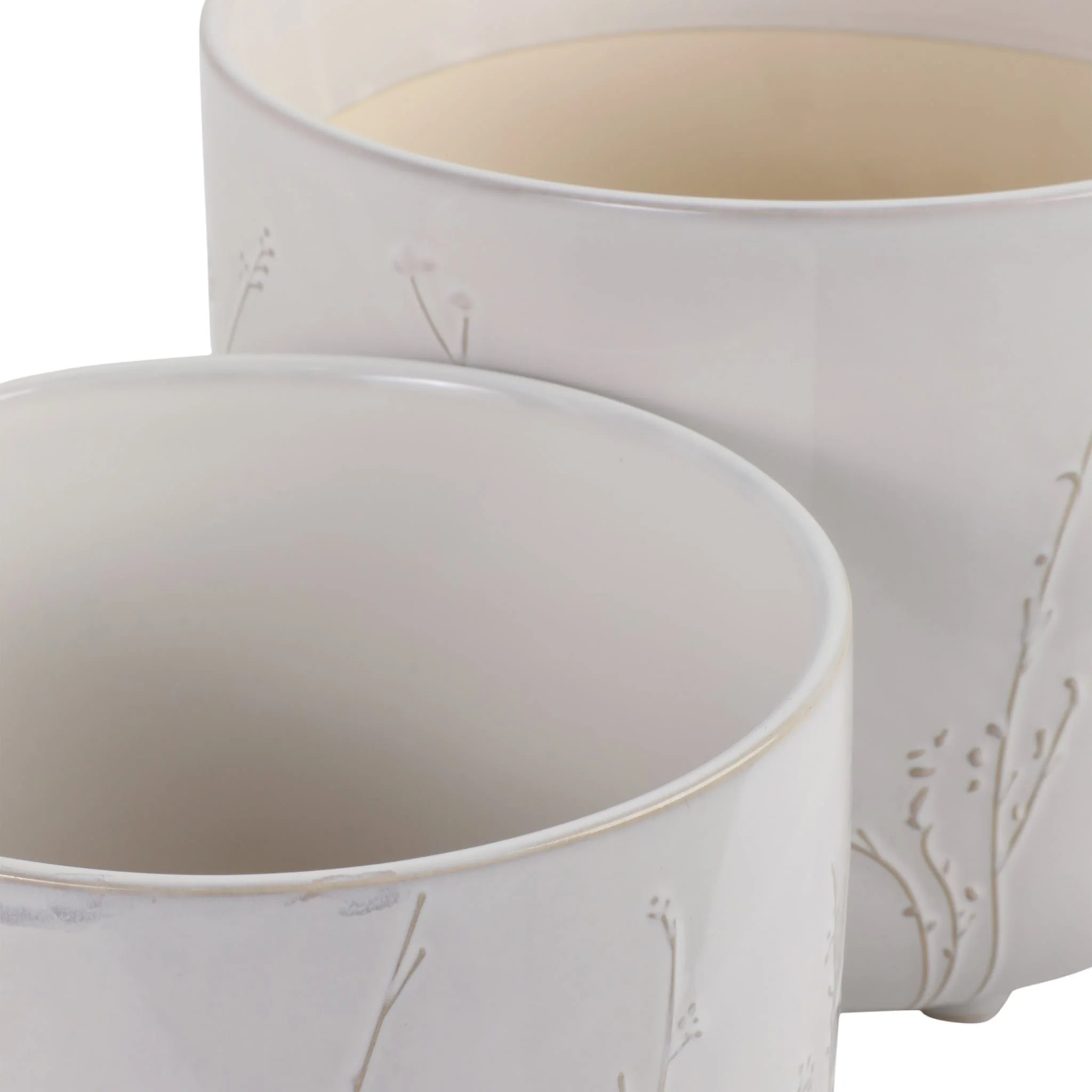 S/2 9/11" Blooming Branches Planters, Ivory - Image 5