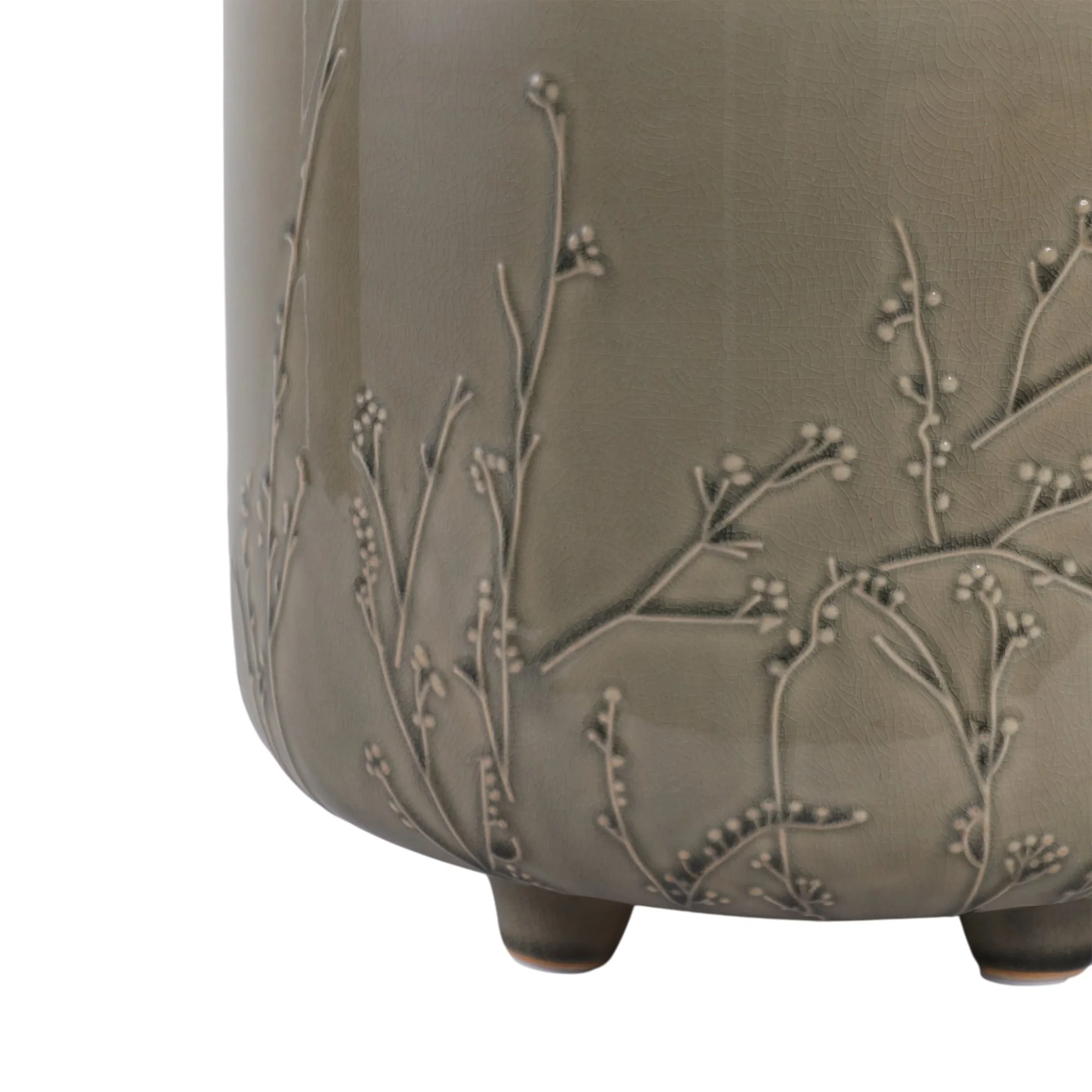 S/2 9/11" Flower Branches Planters, Cream - Image 4