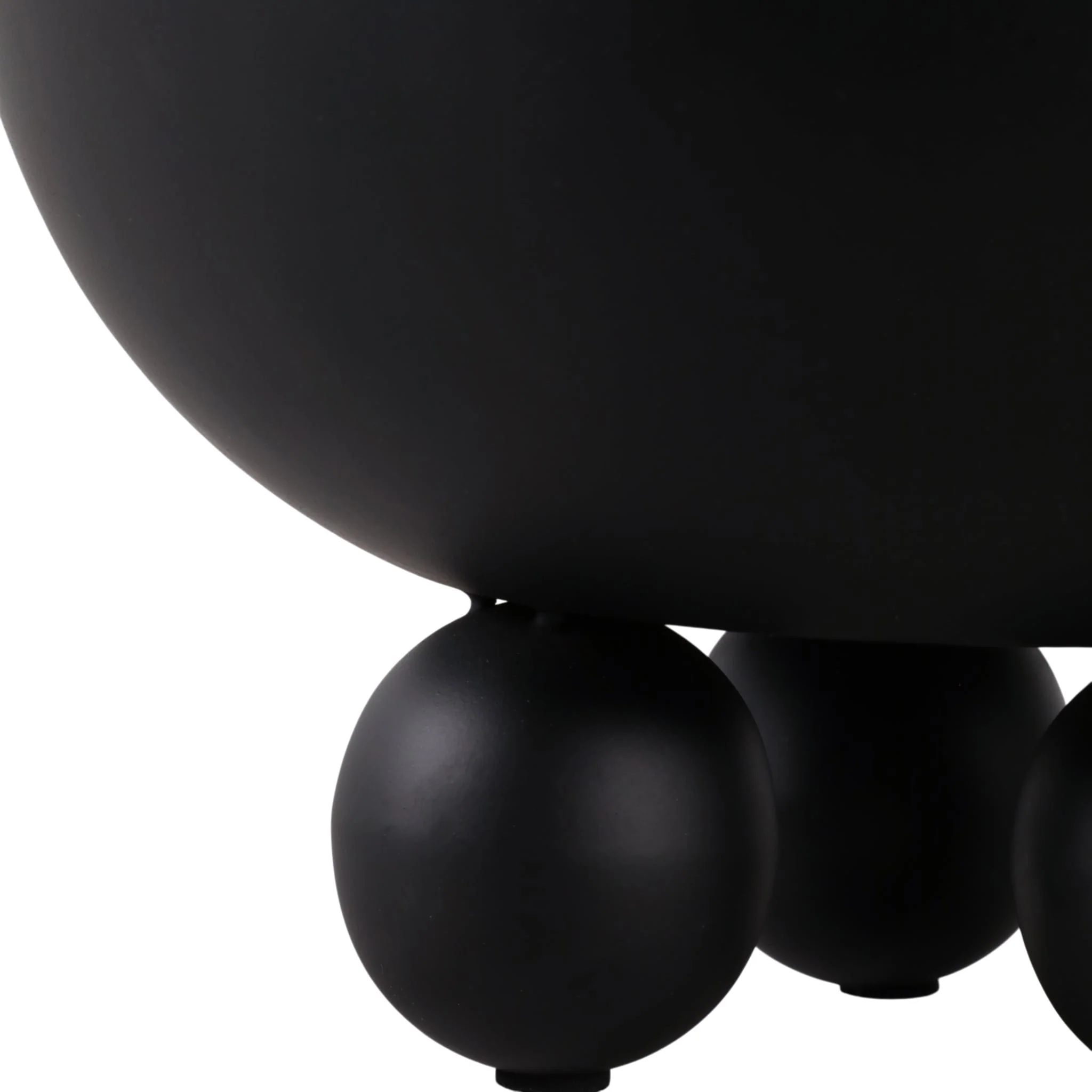 S/2 9/11" Metal Bowl Planter With Ball Feet, Black - Image 4