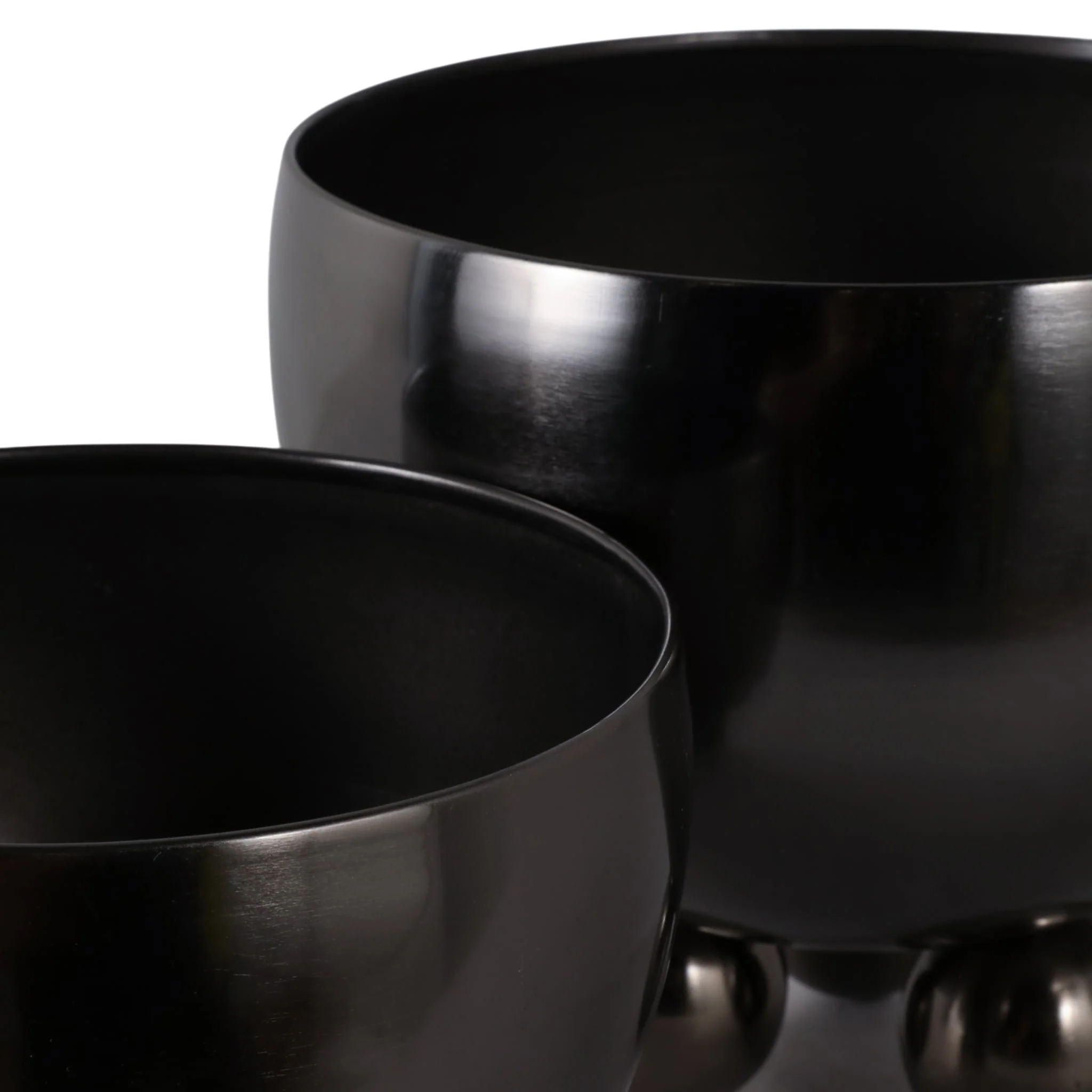 S/2 9/11" Metal Bowl Planter With Ball Feet, Gunme - Image 5