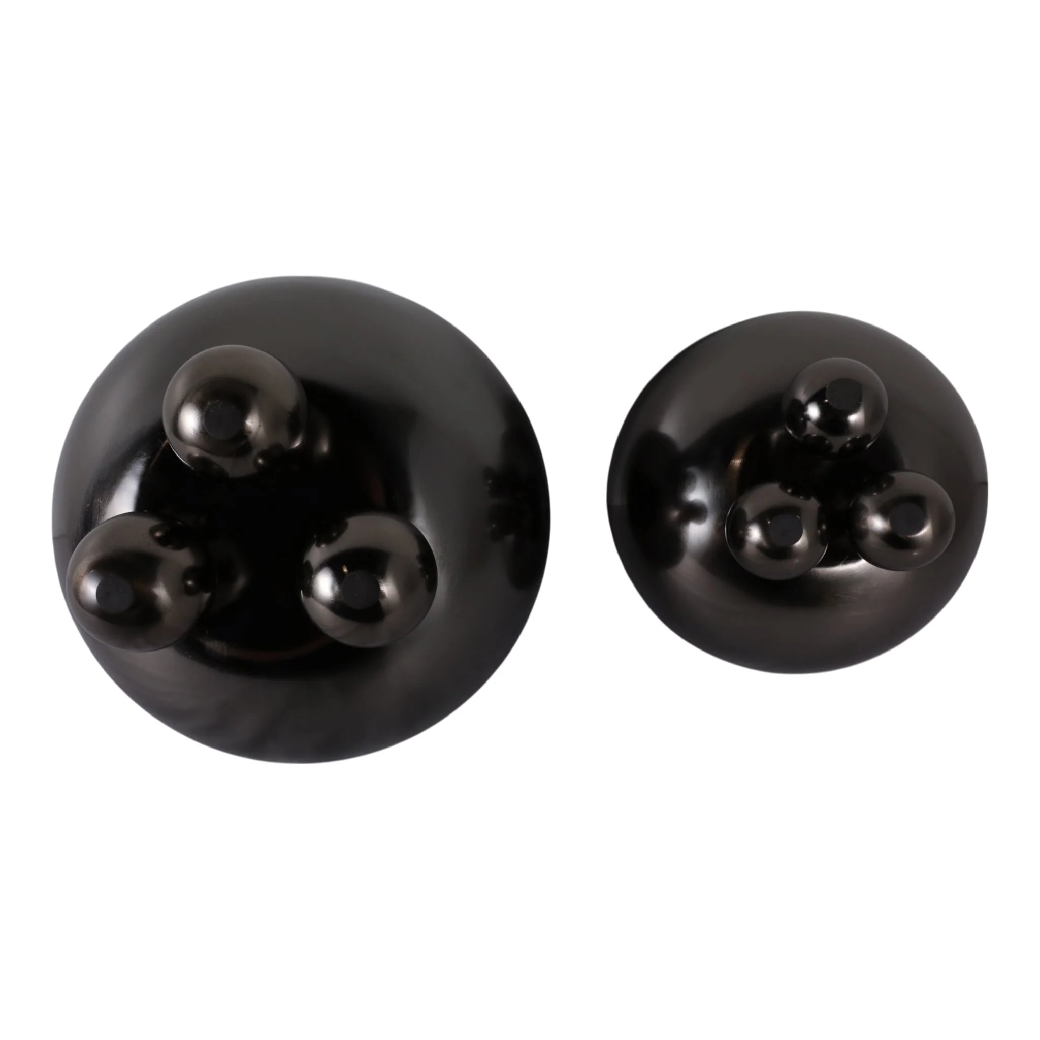 S/2 9/11" Metal Bowl Planter With Ball Feet, Gunme - Image 7