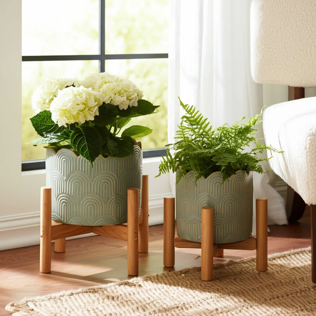 S/2 9/12"  Arch Planters, Sage Green - Image 9