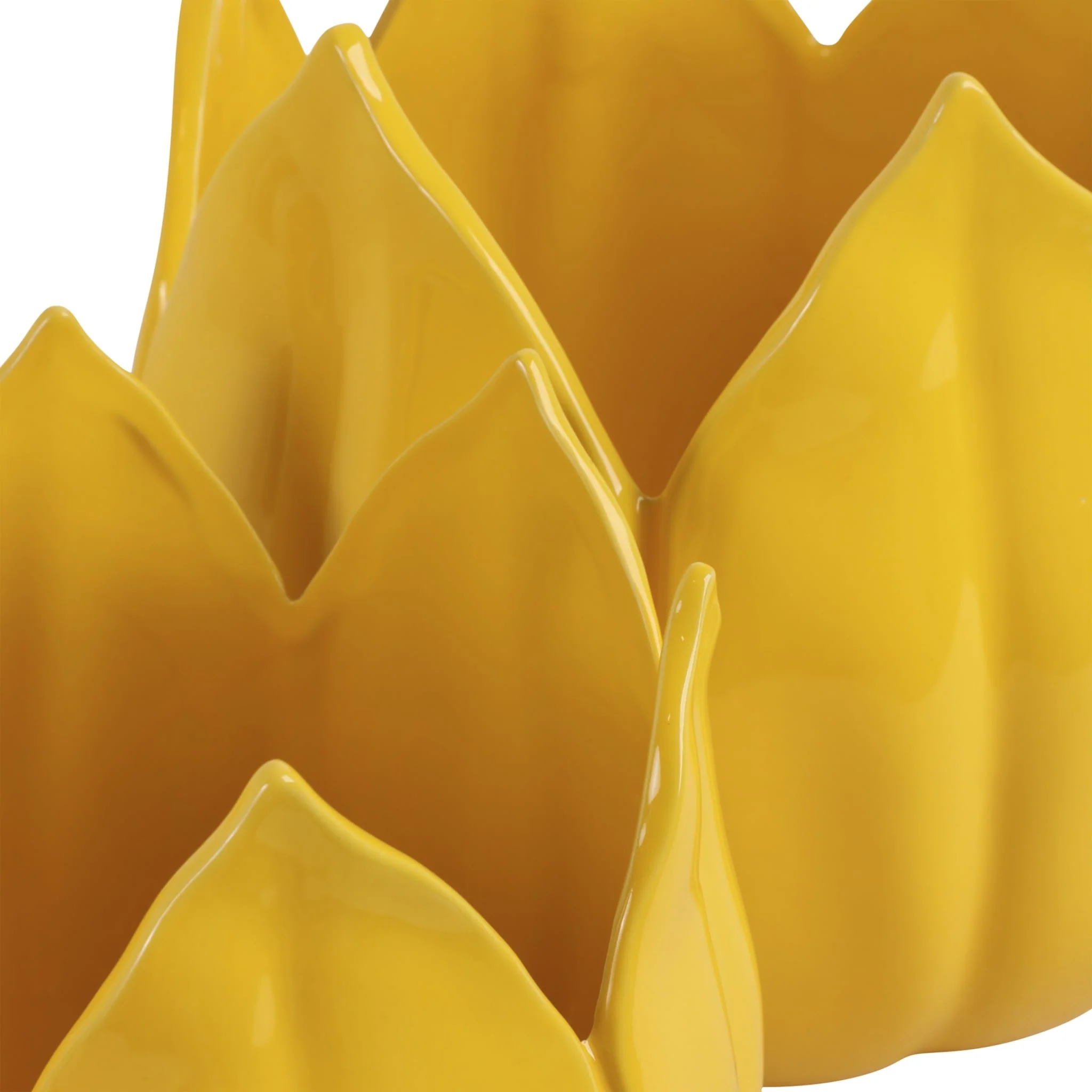 S/2 9/12" Petal Planters, Yellow - Image 5