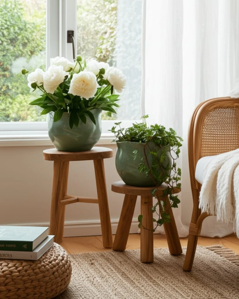 S/2 9/12" Round Wavy Edge Planters, Sage Green - Image 11