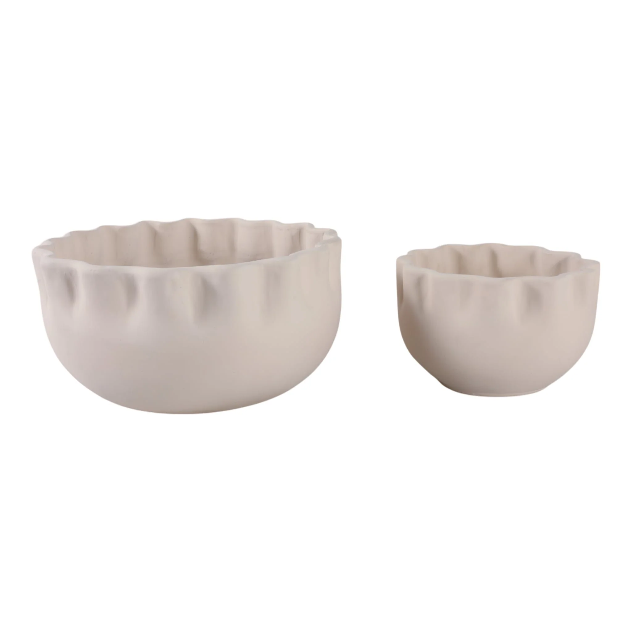 S/2 9/13"terracotta Planters, White - Image 3