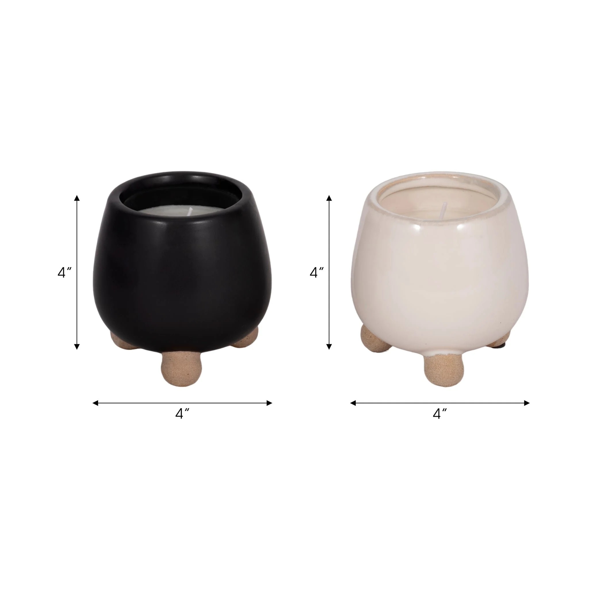 S/2 9oz Hibiscus Coconut 4"knobby Feet Cndle,multi - Image 7