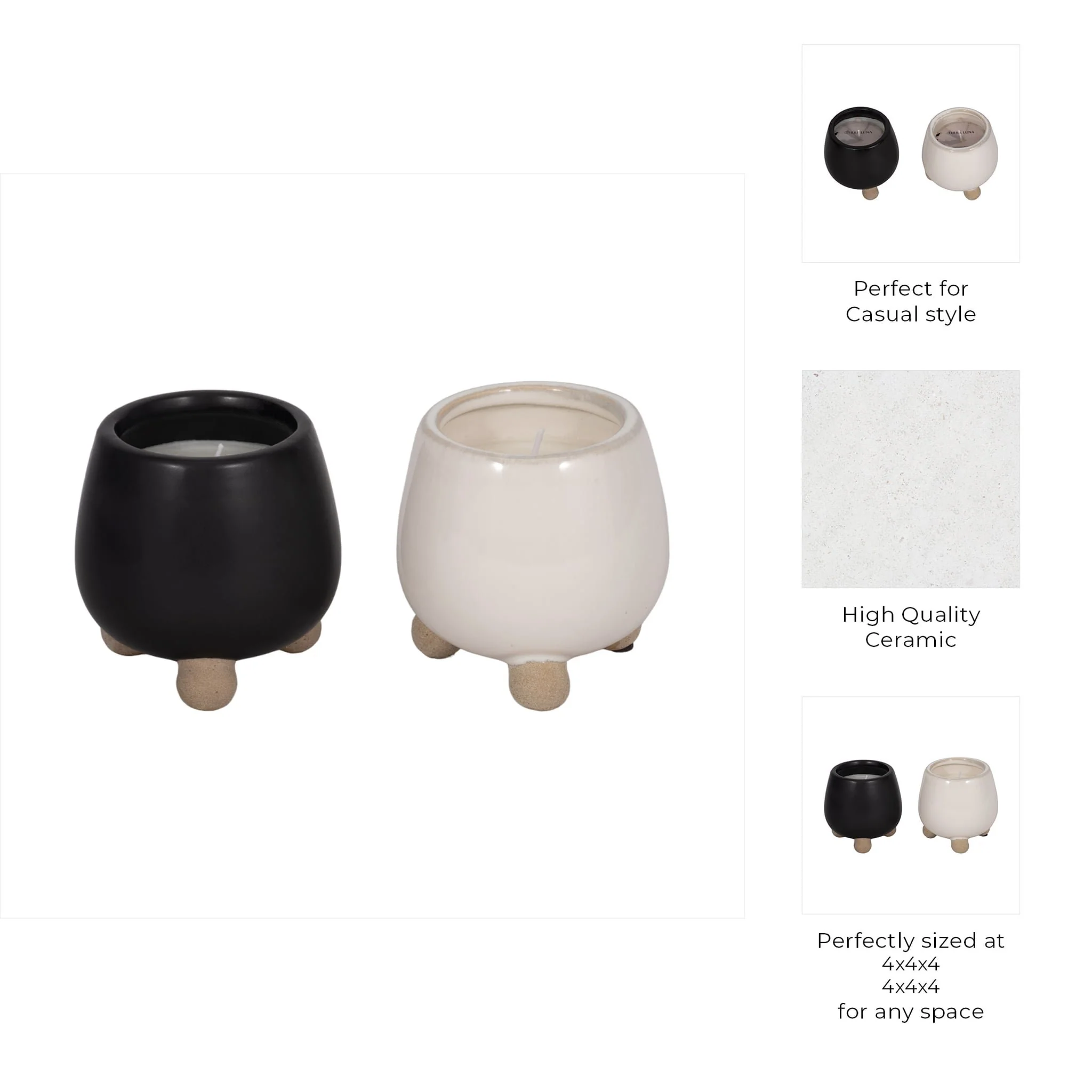 S/2 9oz Hibiscus Coconut 4"knobby Feet Cndle,multi - Image 8