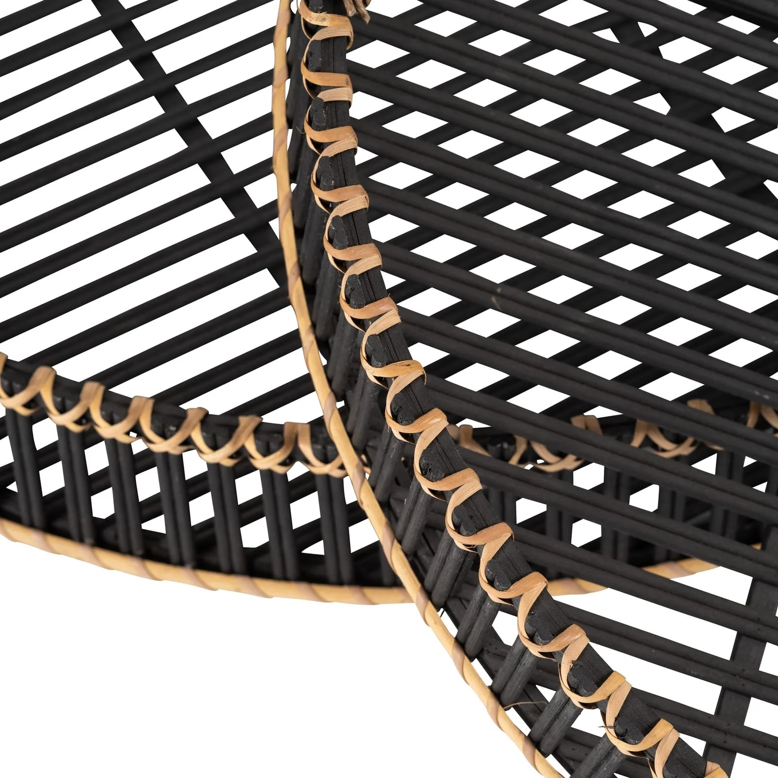 S/2 Bamboo 24/30" Round Trays, Black - Image 6