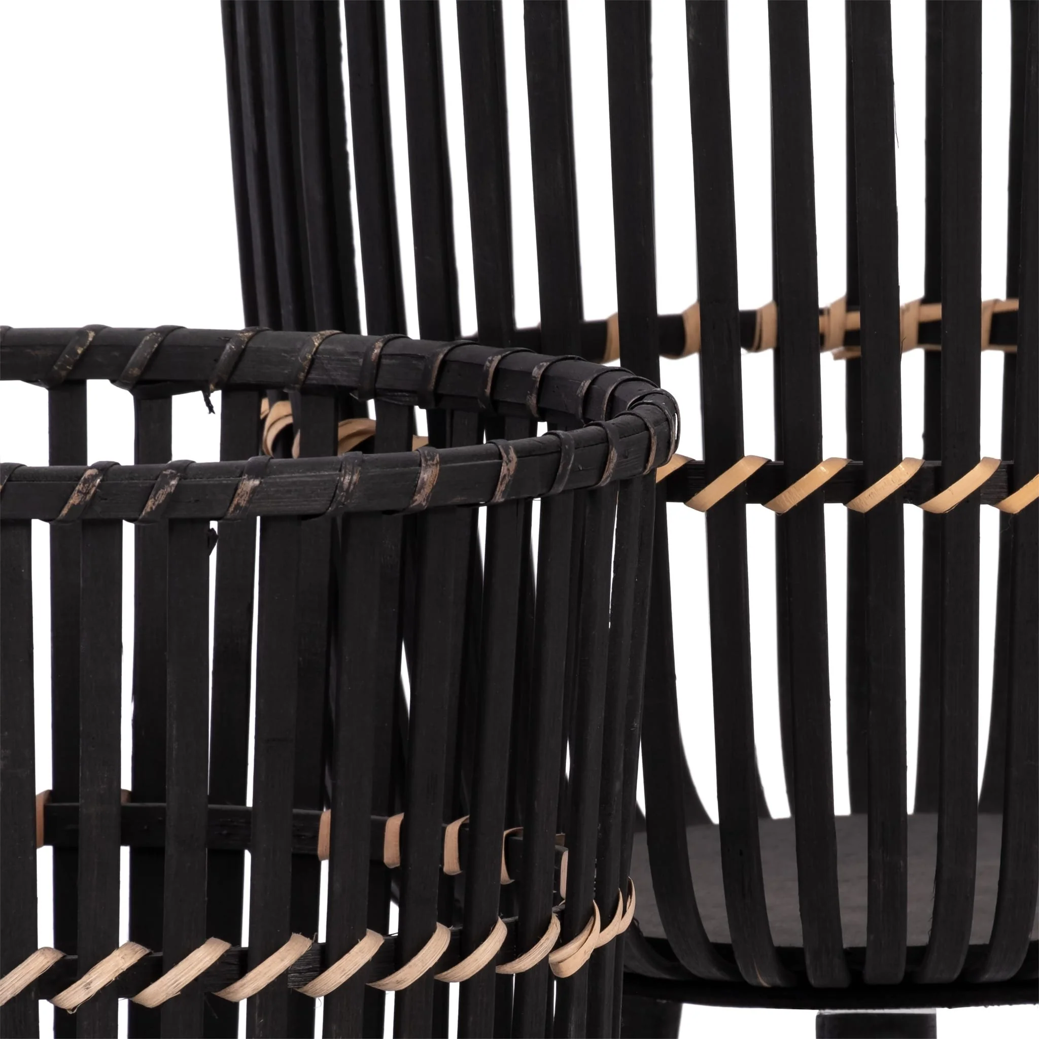 S/2 Bamboo Footed Planters 10/12", Black - Image 6