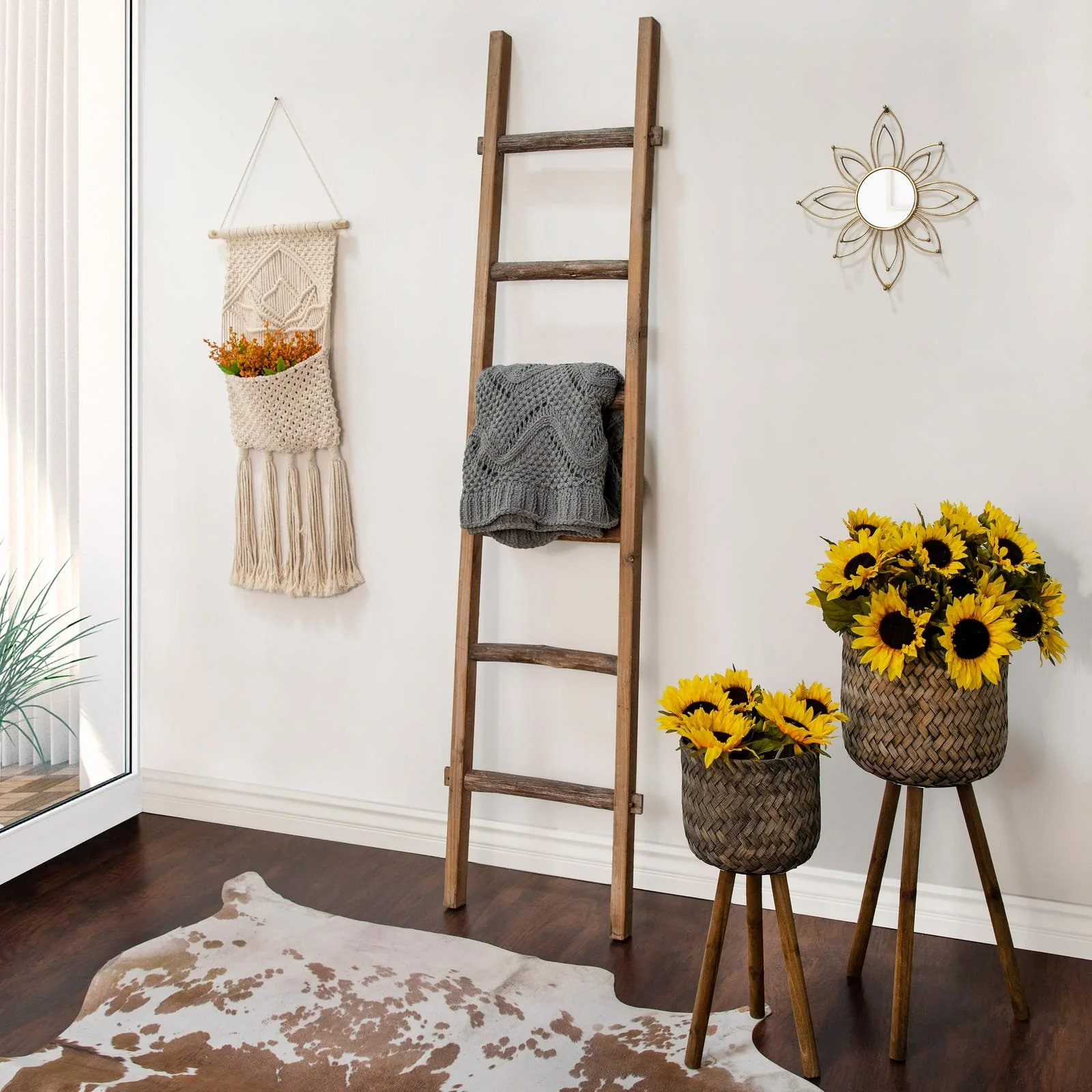 S/2 Bamboo Planters On Stands - Image 9