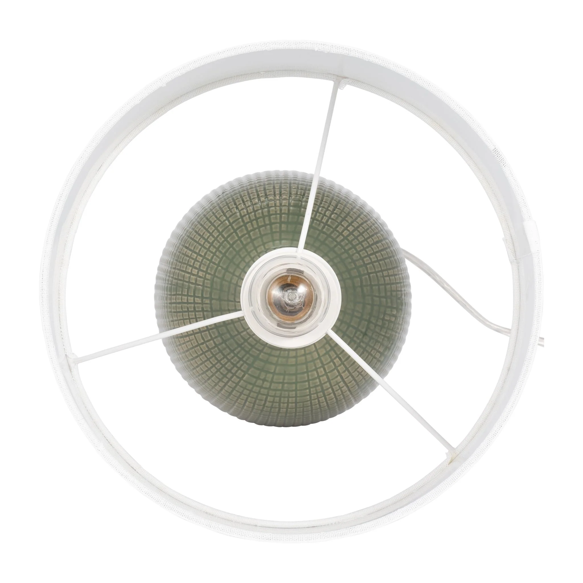 S/2 Ceramic 19" Table Lamp, Dk Sage - Image 5