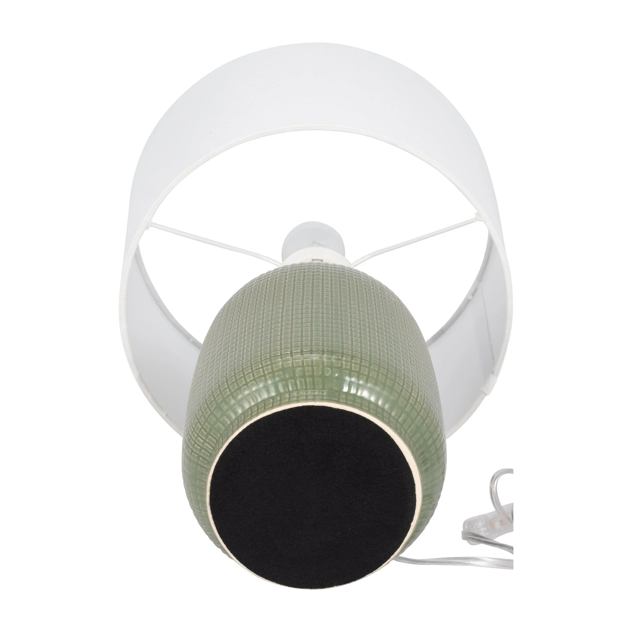 S/2 Ceramic 19" Table Lamp, Dk Sage - Image 6