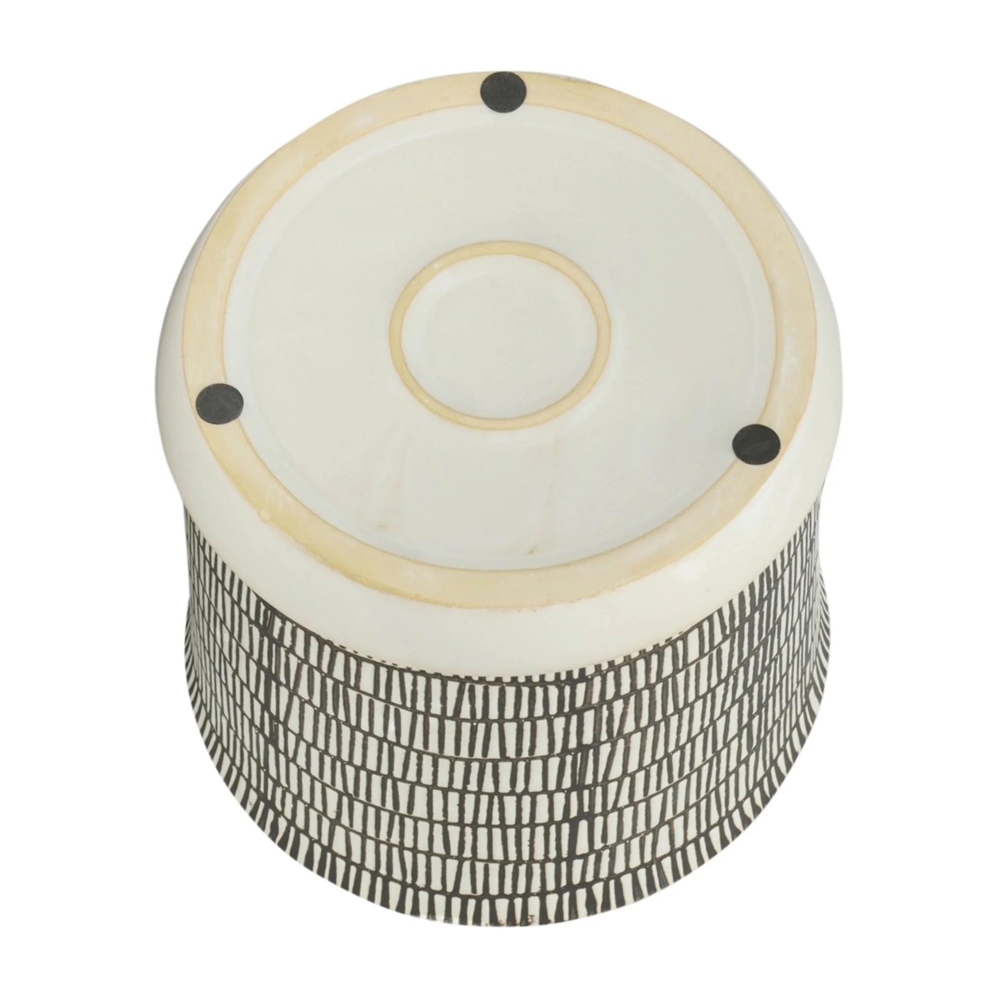 S/2 Ceramic 6/8" Planter W/ Saucer, Beige - Image 3
